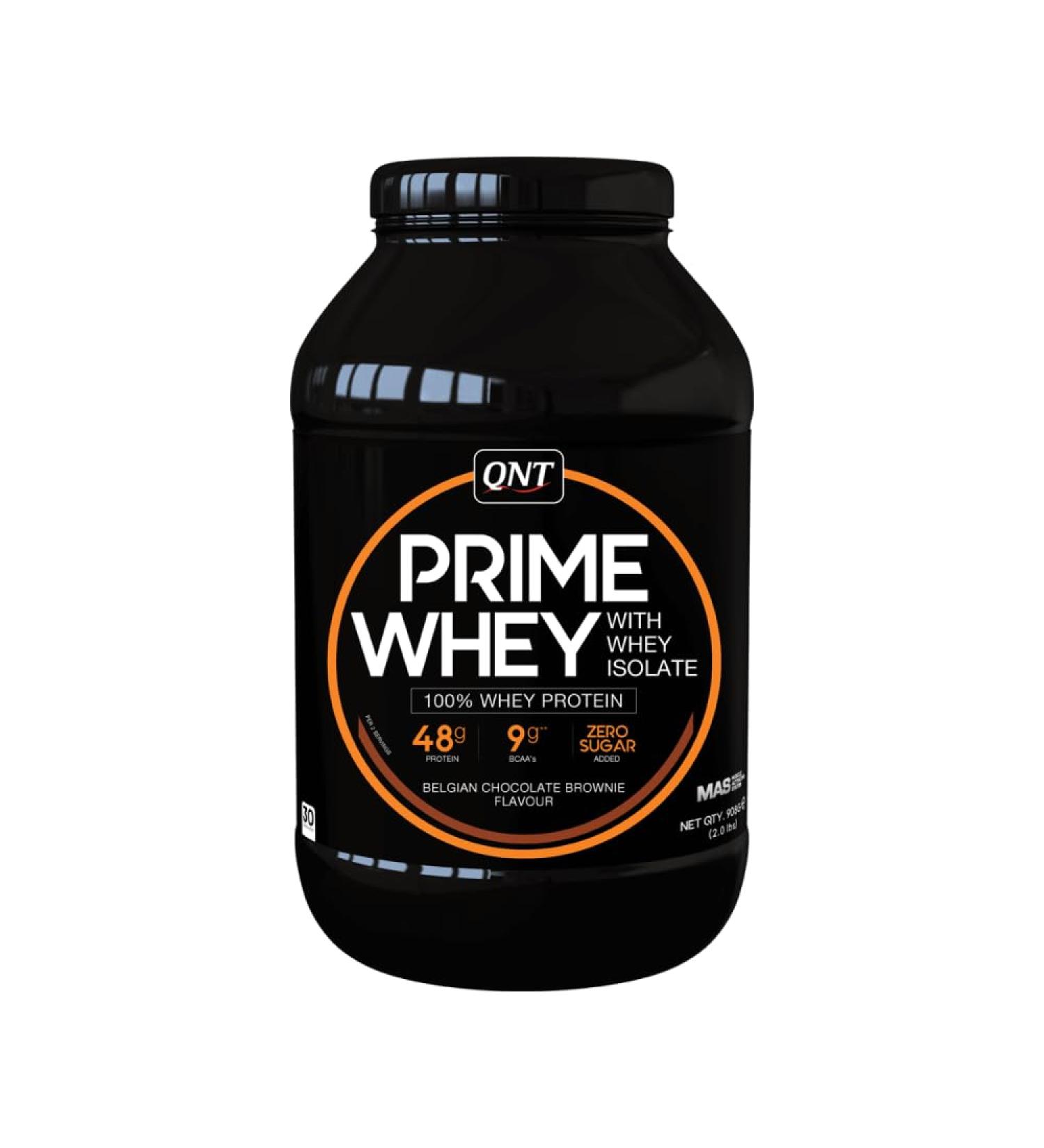 QNT Premium Whey Brownie Belgian Chocolate 79% Whey Protein Contains Whey Isolate Helps Increase Volume and Strength Muscle Rich in BCAA and No Added Sugar 908g 30 Doses - Buy Online on GoSupps.com