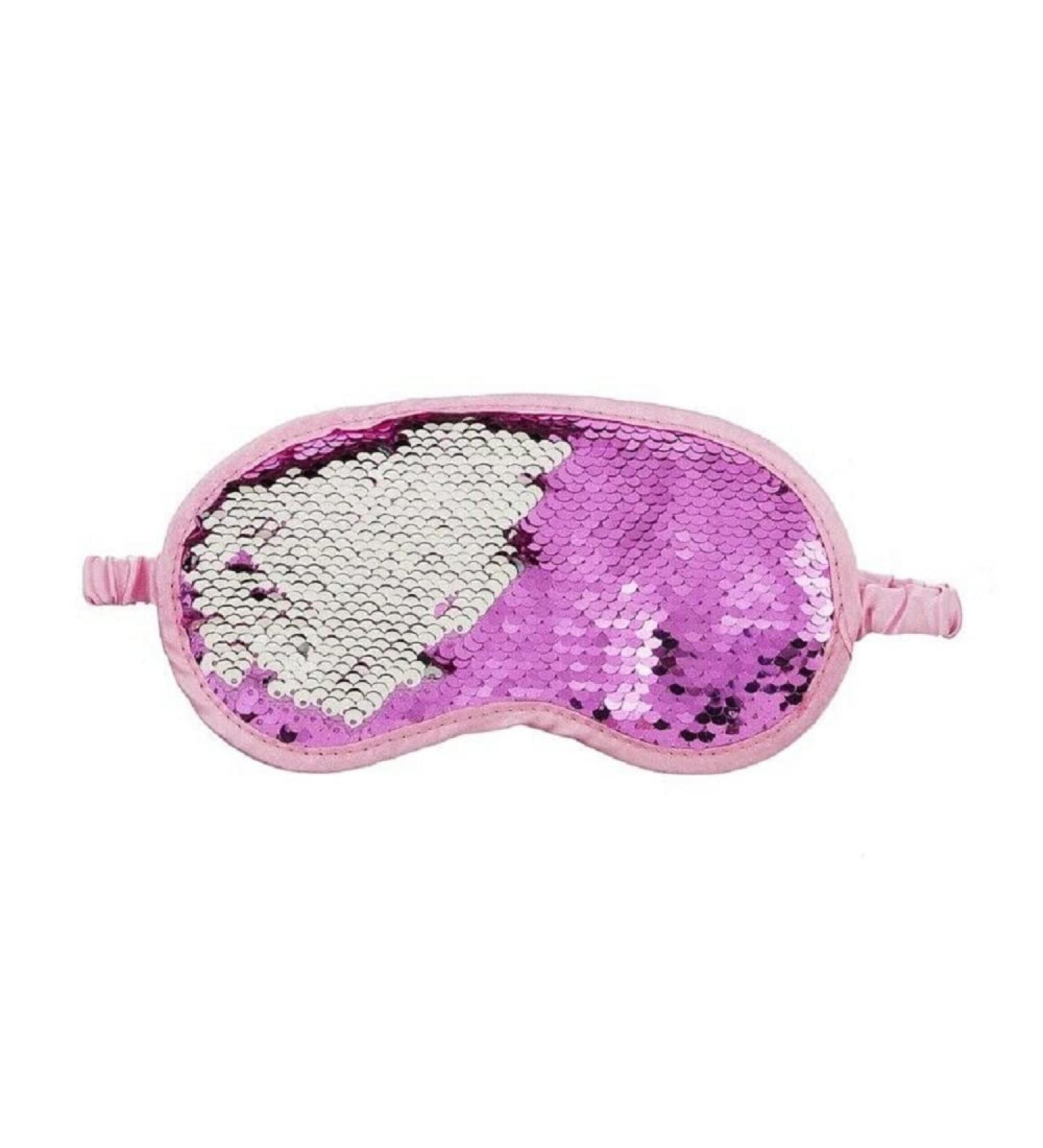Compatible for Ganz Home Travel Magic Sequin Swipe for Color Change Sleep Eye Mask for Girls or Women ER50714 (Pink)