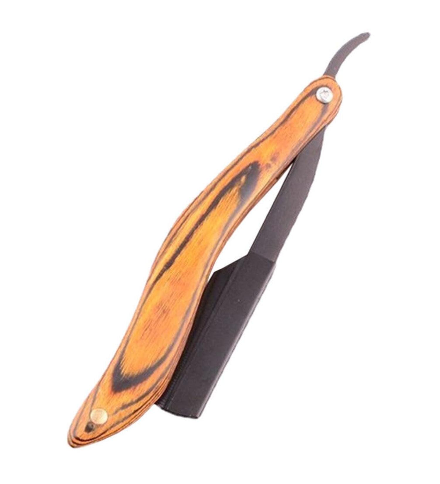 Buy PATKAW Stainless Steel Folding Razor with Wooden Handle | Vintage Beard & Hairdresser Razor - Buy Online on GoSupps.com