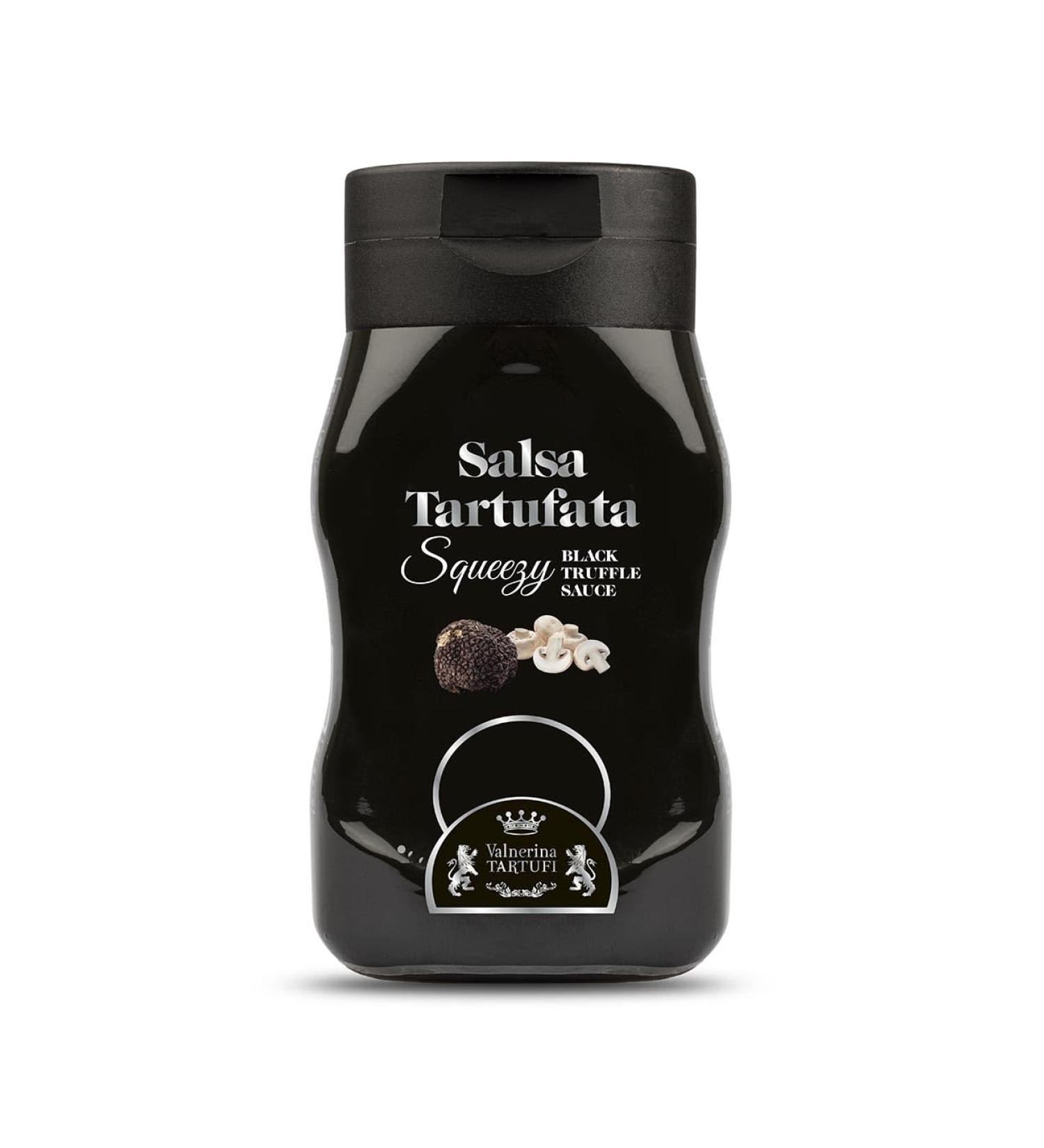 Valnerina Tartufi Squeezy Truffle Sauce 200g - New Recipe with Porcini Mushrooms & Black Truffle | Easy, No Dirty, No Waste - Buy Online on GoSupps.com