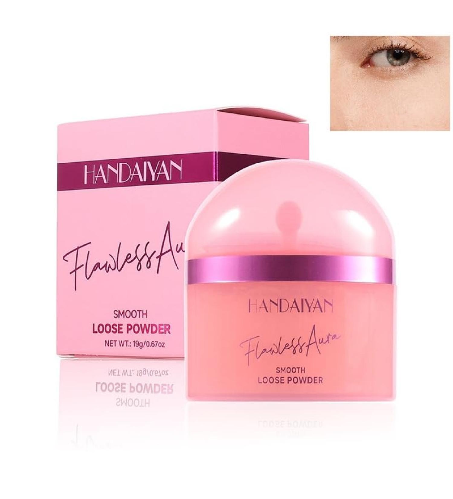 Free Face Powder Pink Translucent Fixing Powder Mattifying Fixing Powder Oil Control & Long Lasting Loose Powder Absorbs Sebum Fades Blemishes - Buy Online on GoSupps.com