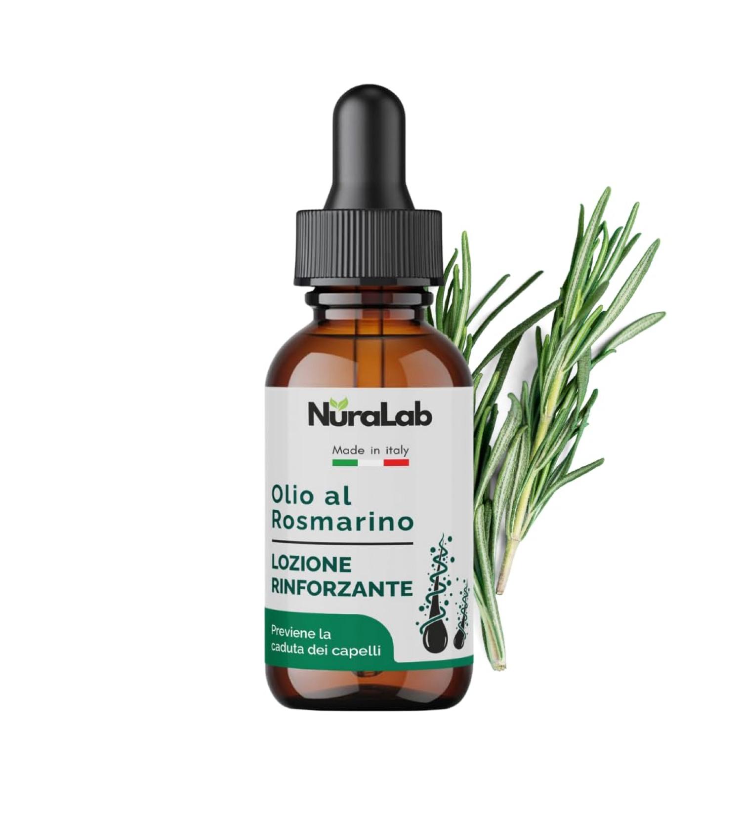  NURALAB Rosemary Hair Oil 100ml Stimulates growth and prevents hair loss Strengthening oil with biotin menthol and keratin Nourishes and strengthens the scalp Made in Italy - Buy Online on GoSupps.com