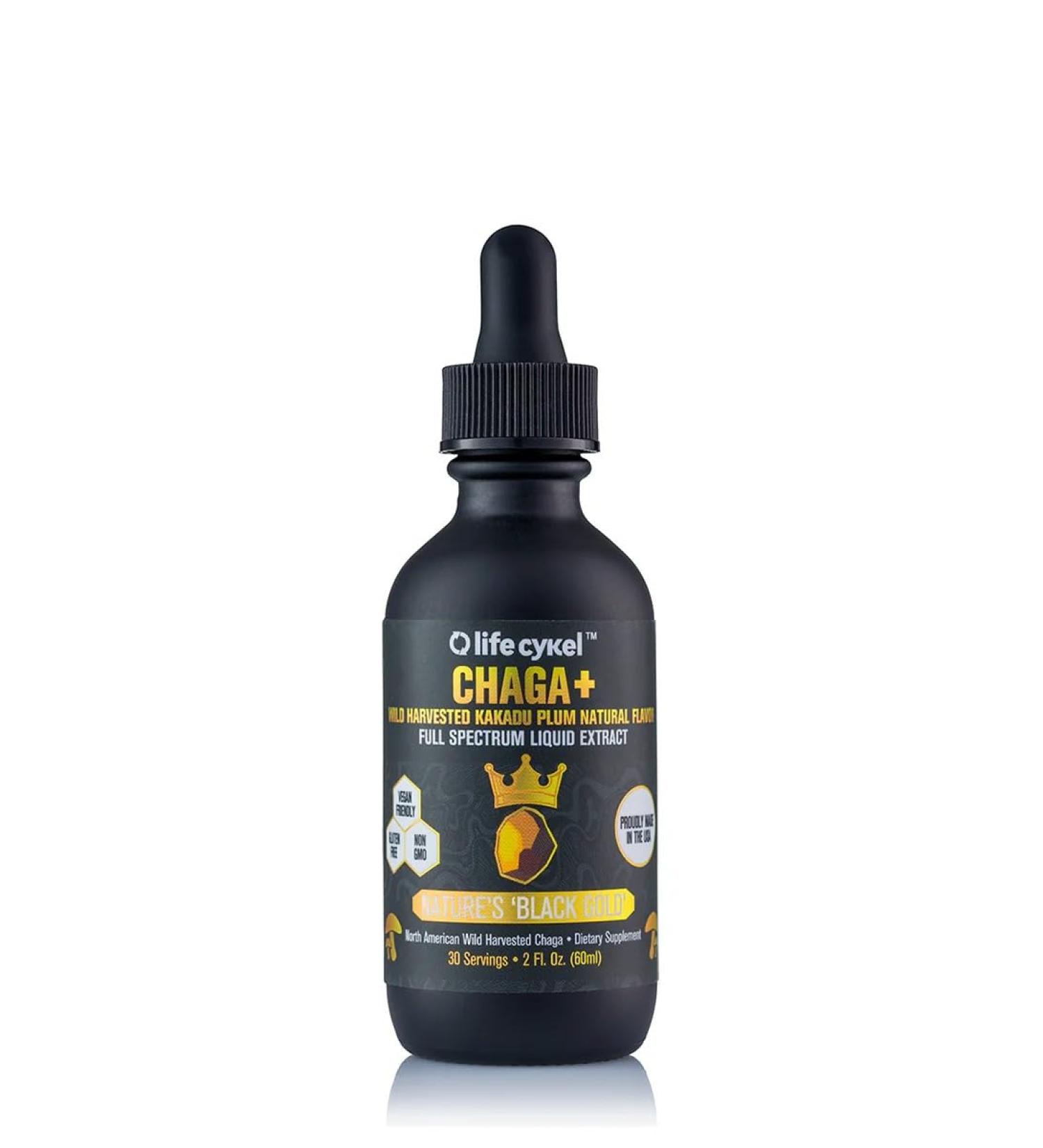Life Cykel - Chaga Mushroom Extract with Kakadu Plum - Double Extracted Mushroom Tincture - Non-GMO Immune Support Supplement for Adults and Kids - 2 Fl Oz 2 Fl Oz (Pack of 1) - Buy Online on GoSupps.com