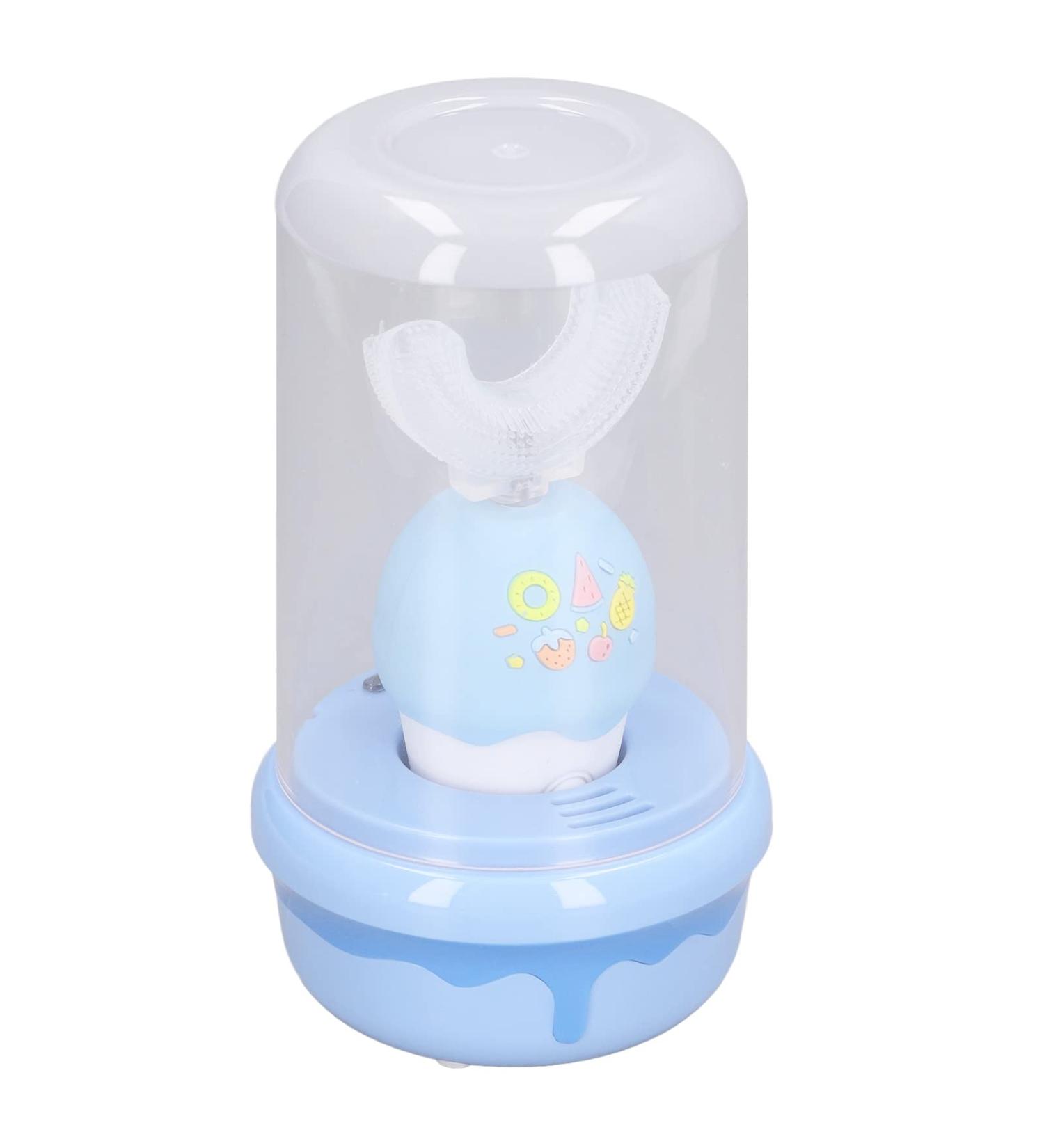 Buy Sky Blue Automatic Waterproof U-Shaped Electric Toothbrush for Kids - Best Oral Care Solution - Buy Online on GoSupps.com