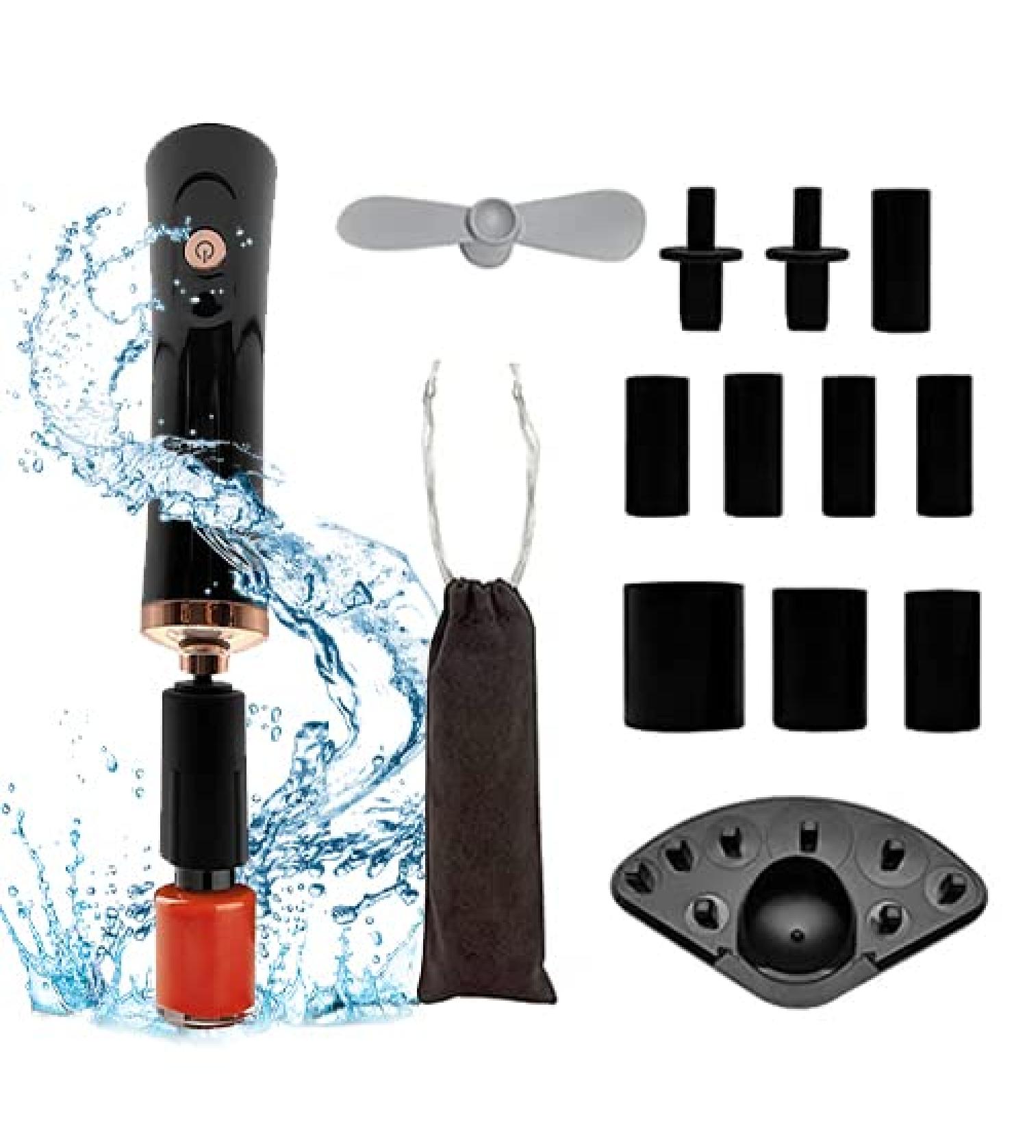 Electric Glue Shaker for Eyelash Extensions - Nail Lacquer & Eyelash Lacquer Mixer (Black) - Buy Online on GoSupps.com