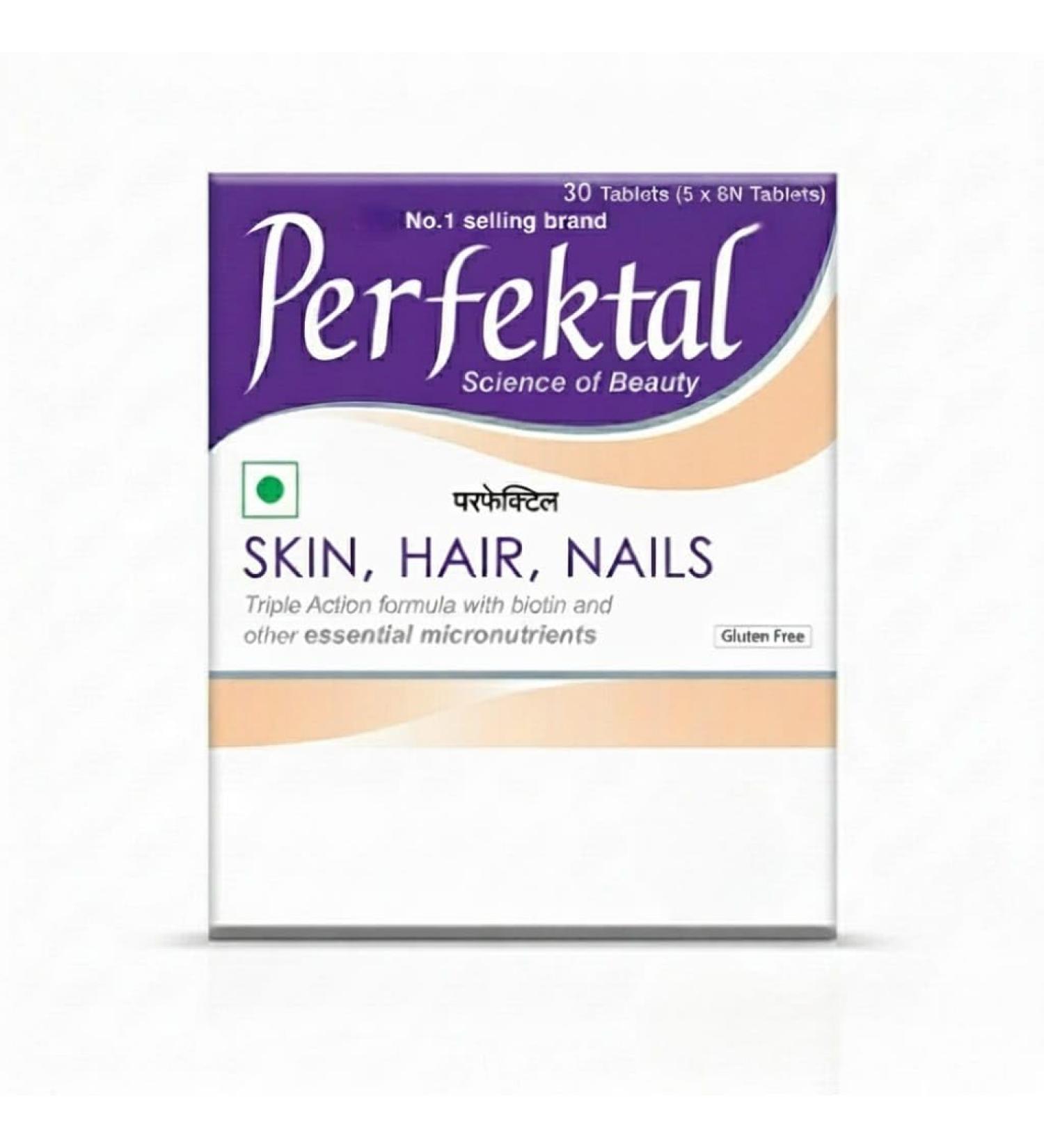 Hair Skin Nail Supplement Triple Action Formula enriched with Biotin Zinc Selenium Grape Seed Extract for Healthy Skin Hair and Nails | Gluten Free Vegetarian Tablets(Pack of 1) - Buy Online on GoSupps.com