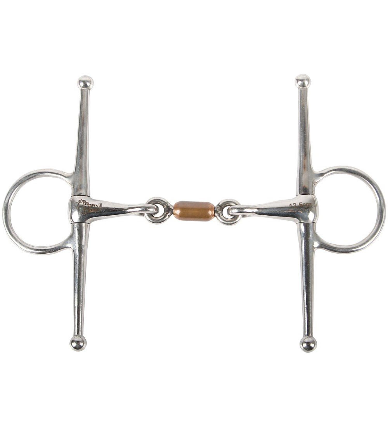 Harry's Horse Gag Bit double jointed with copper roller 13mm size:13.5