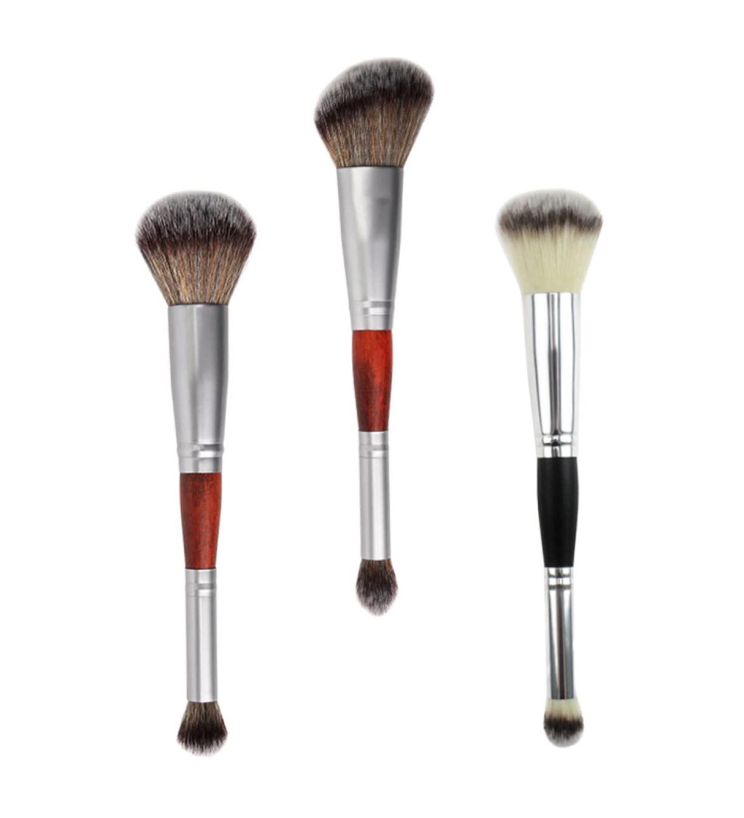WOONEKY 3pcs Double-ended Makeup Brush Eyeshadow Applicator Double- Head Eyeshadow Stick Artificial Fiber - Buy Online on GoSupps.com