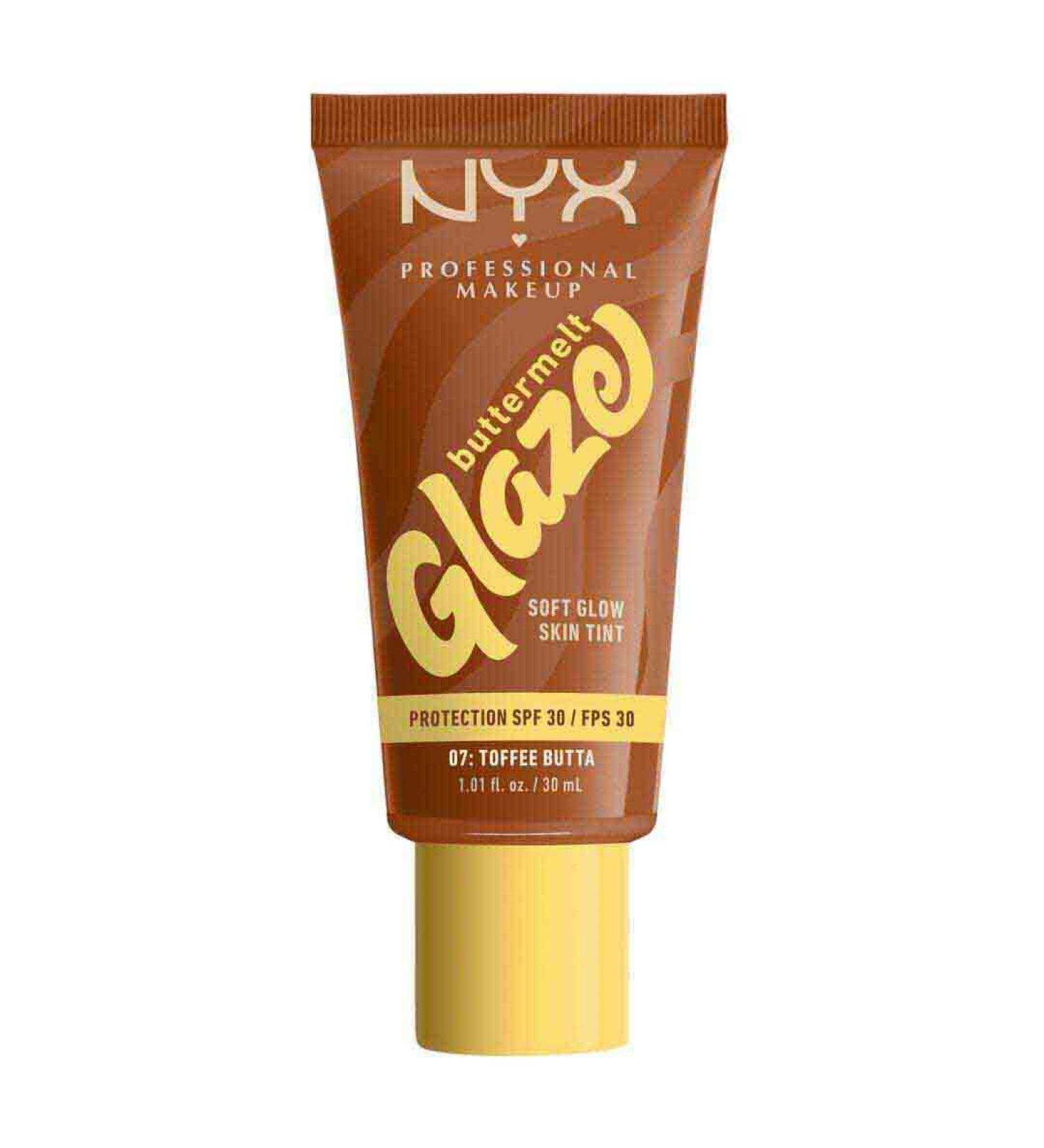  NYX PROFESSIONAL MAKEUP NYX Professional Makeup - Hydrating Foundation SPF 30 - Long-Lasting Wear Up to 12h - 93% Skincare Ingredients - Vegan Formula - Buttermelt Glaze Tint - Shade: Toffee Butter - 30ml - Buy Online on GoSupps.com