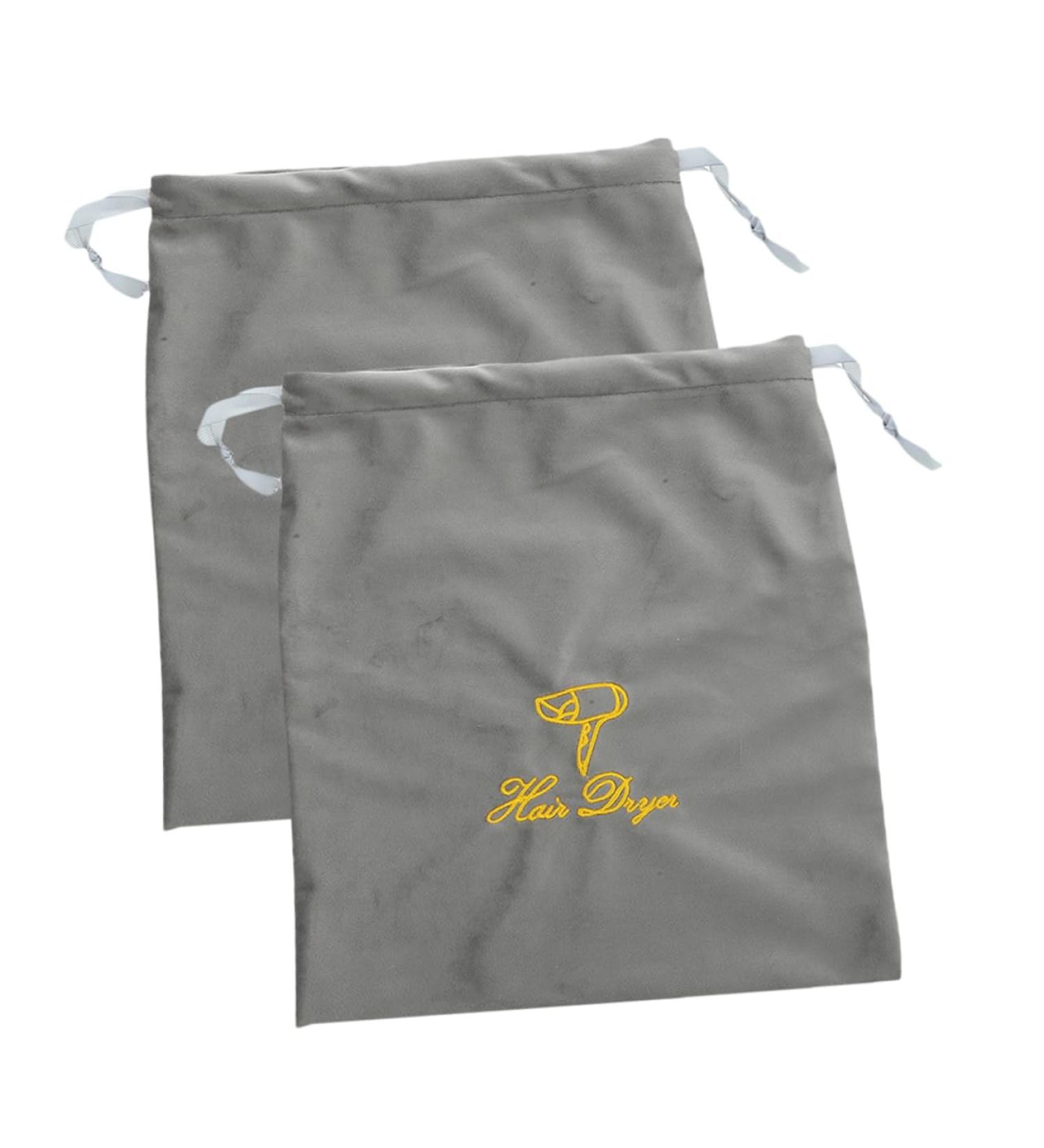 CRILSTYLEO 2pcs Drawstring Bag Storage Bag for Hair Dryer Blow Dryer Pouch Fabric 30.00X25.00X0.50CM Grey - Buy Online on GoSupps.com