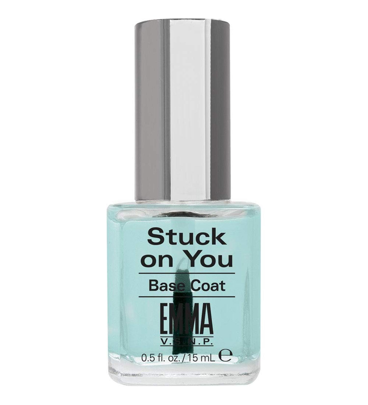 EMMA Beauty Stuck On You Base Coat, Quick Dry & Long Lasting Nail Base Coat, 12+ Free Formula, 100% Vegan & Cruelty-Free, 0.5 fl. oz. 0.50 Fl Oz (Pack of 1)