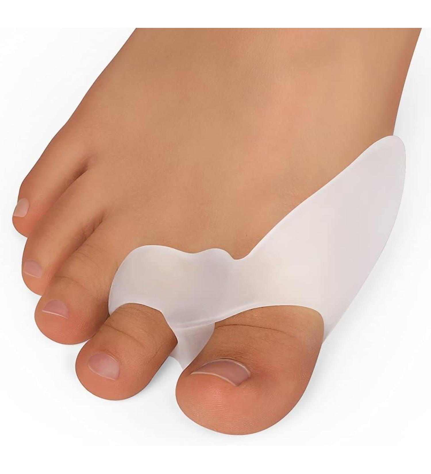 4x Toe Spreader for Big Toe - Silicone Hallux Valgus Correction Gel Bandage for Men & Women - Breathable Soft Gel Relief - Buy Online on GoSupps.com