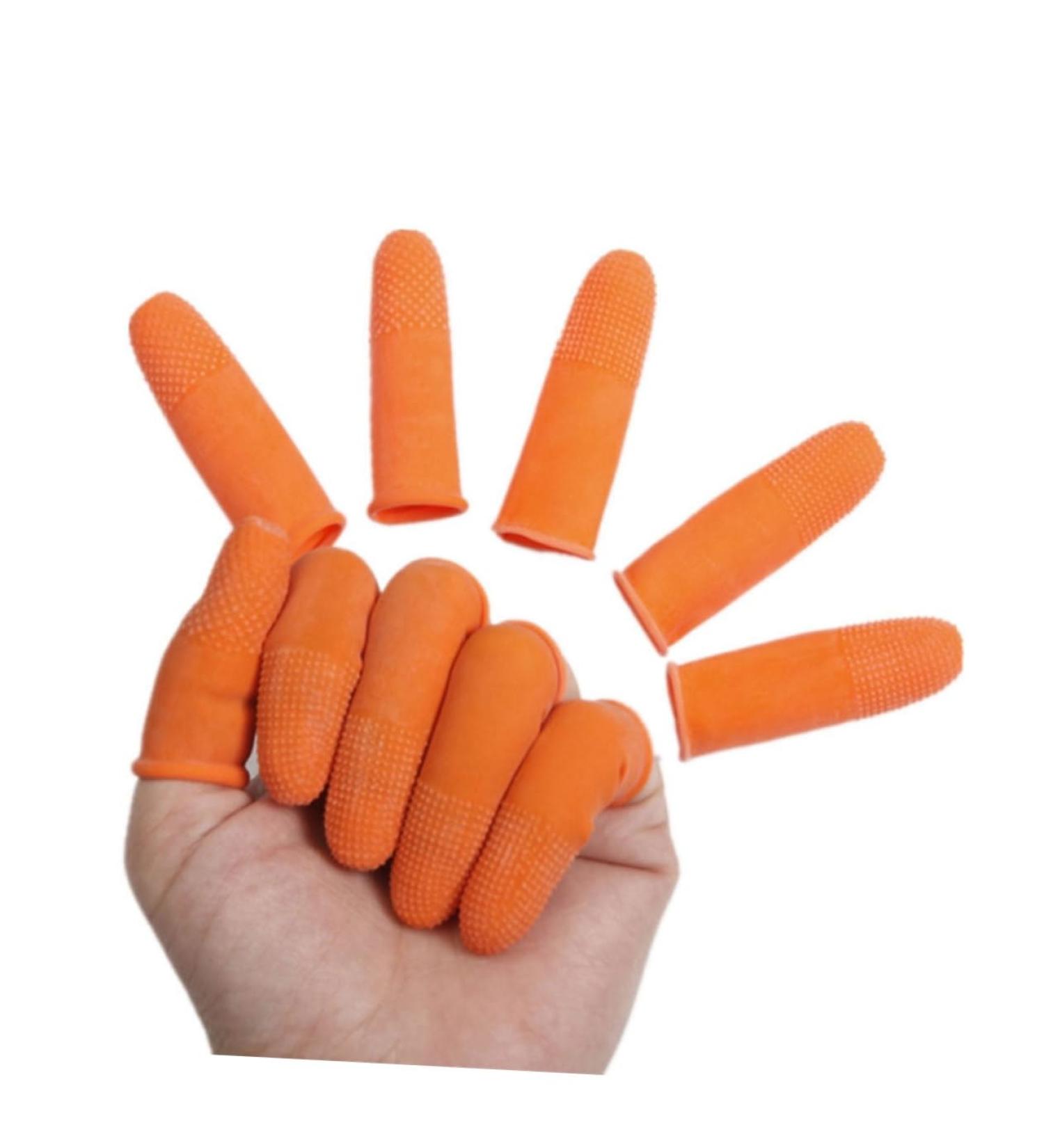 VICASKY 100pcs Artisan Nail Stamp Set - Orange Color Finger Covers for Crafts & Protection | Ideal for Teachers & Artists - Buy Online on GoSupps.com