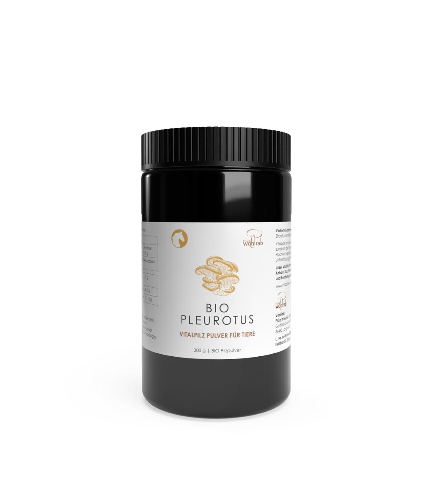 Organic Pleurotus Powder for Animals - Pilze Wohlrab 300g | Premium Microfine Oyster Mushroom - Highest Quality - Buy Online on GoSupps.com