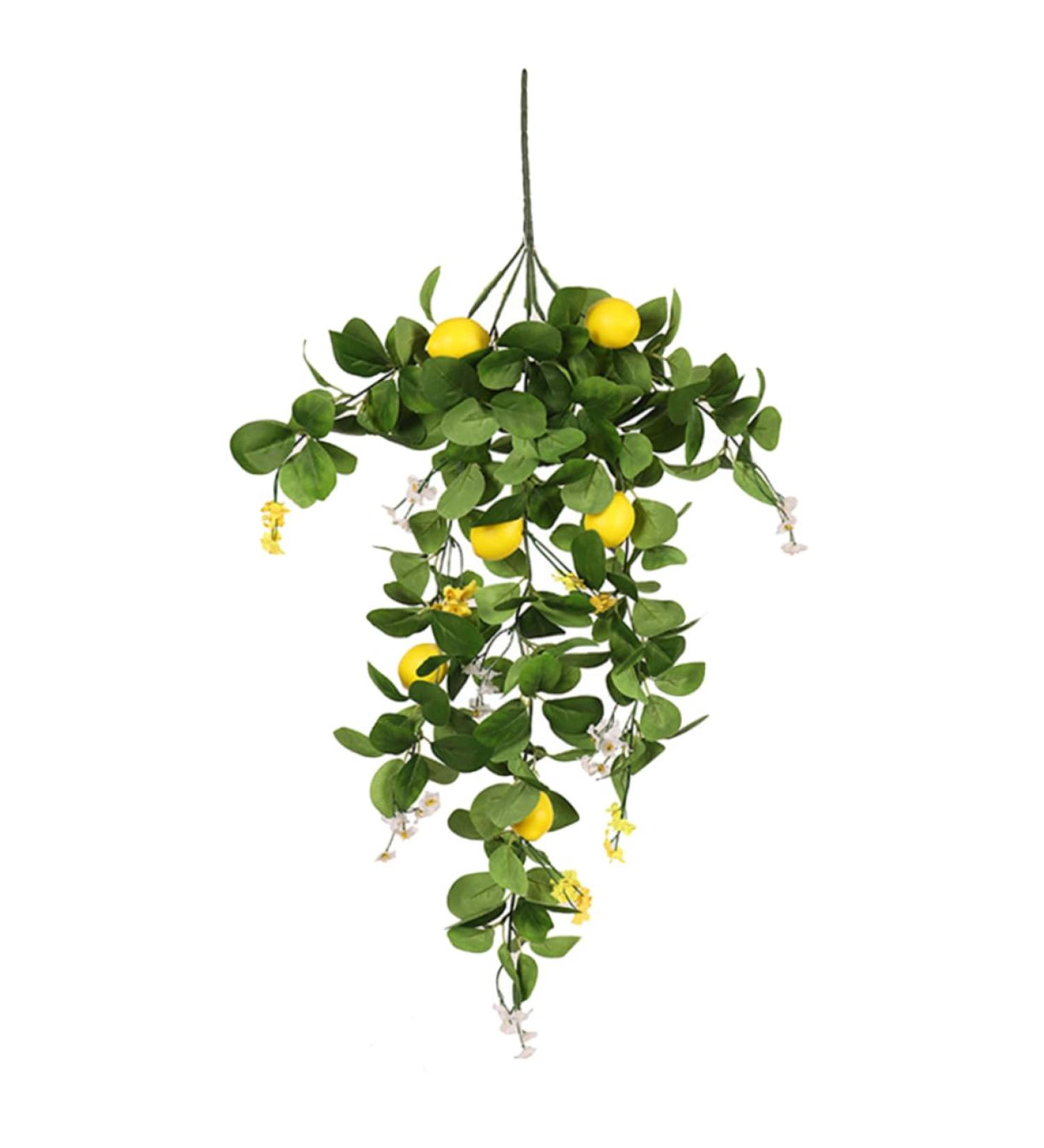 Zerodeko 10pcs Simulation Lemon Rattan Yellow Lemons Branches Artificial Fruits Home Accents Decor Fake Lemon Branch Leaf Decor Artificial Plant Fake Branches Bright Yellow Bouquet Plastic Greenx10pcs 80x18cmx10pcs - Buy Online on GoSupps.com