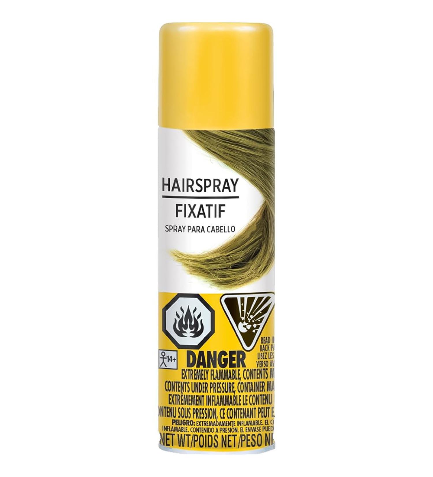 Hypo-Allergenic Yellow Hair Spray - 3 oz. - Perfect Party Accessory 1 Pc. - Buy Online on GoSupps.com