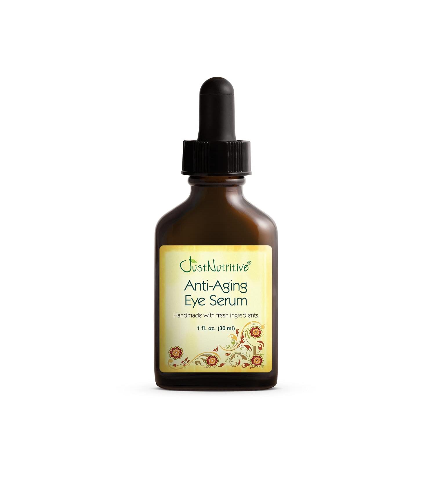 Anti Aging Eye Serum | Hydrating & Natural Eye Care for Youthful Skin | Rapid Wrinkle Repair | Just Nutritive 1 Oz - Buy Online on GoSupps.com
