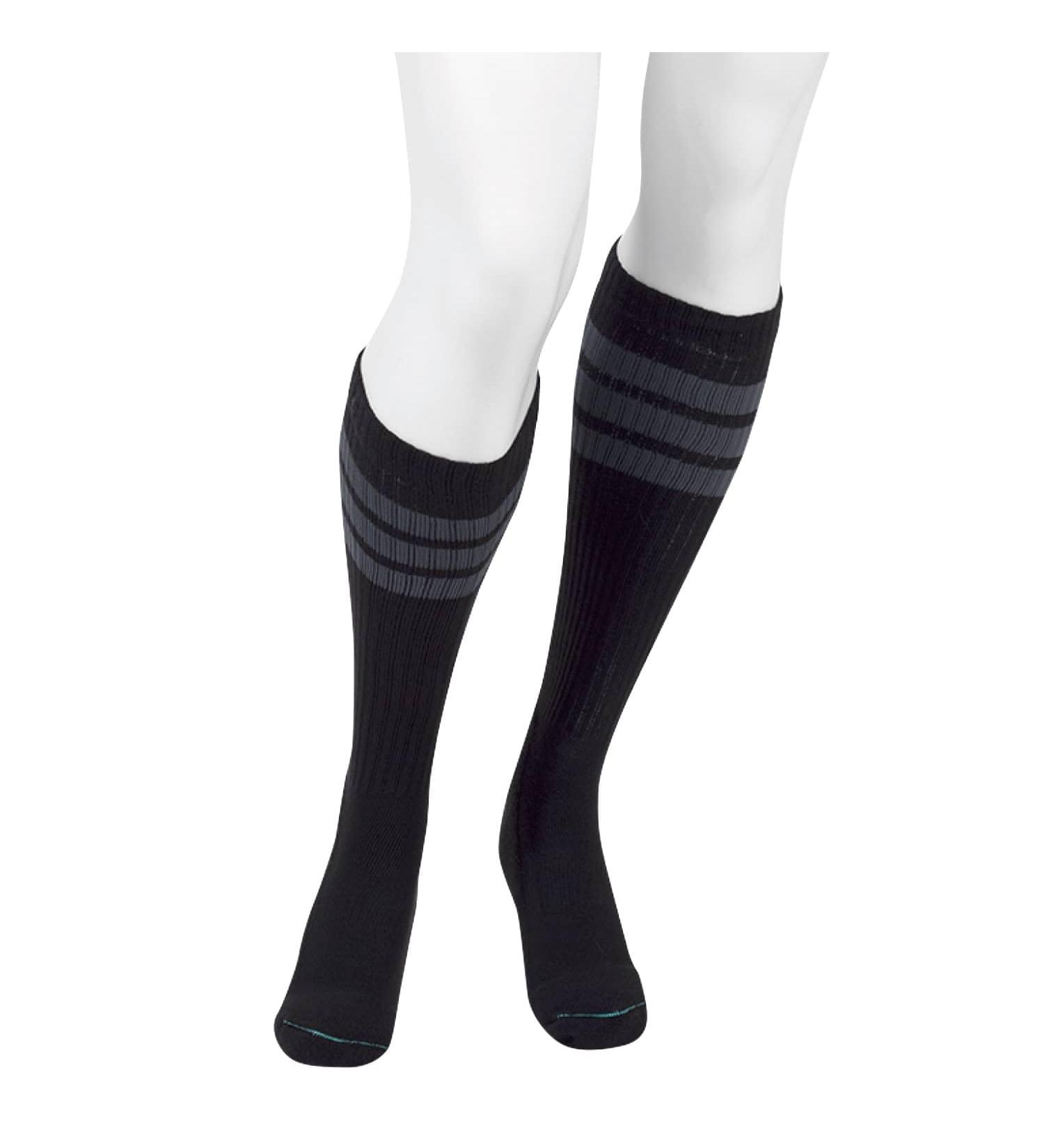 Buy Juzo 20-30 mmHg Power Comfort Knee High Closed Toe Compression Socks - Retro Black XL Tall for Optimal Support | Shop Internationally - Buy Online on GoSupps.com