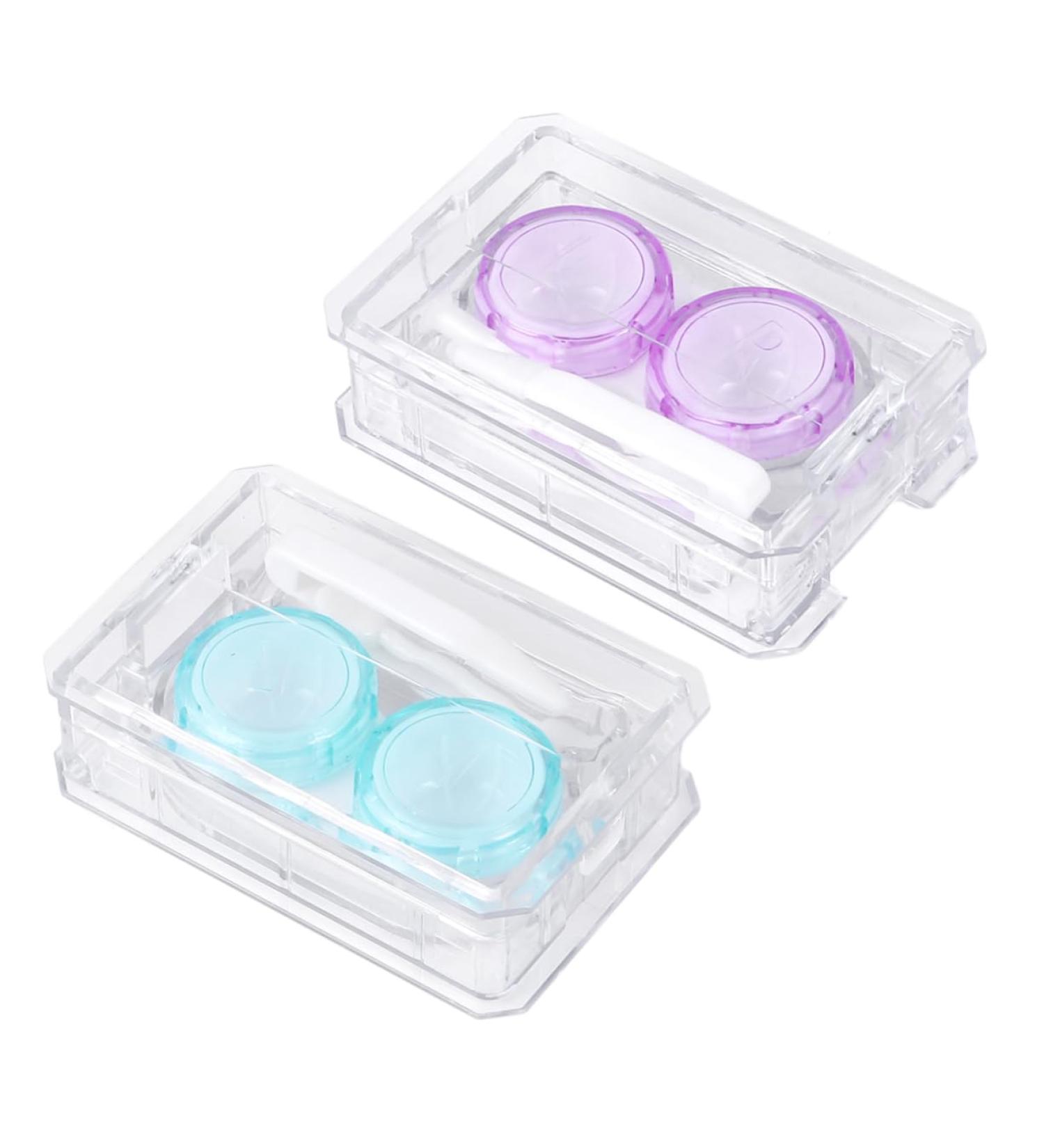 Buy Per Compris 2-Pack Mini Contact Lens Case with Mirror - Perfect for Colored Lenses & Travel - Invisible Lens Holder & Box Included - Buy Online on GoSupps.com