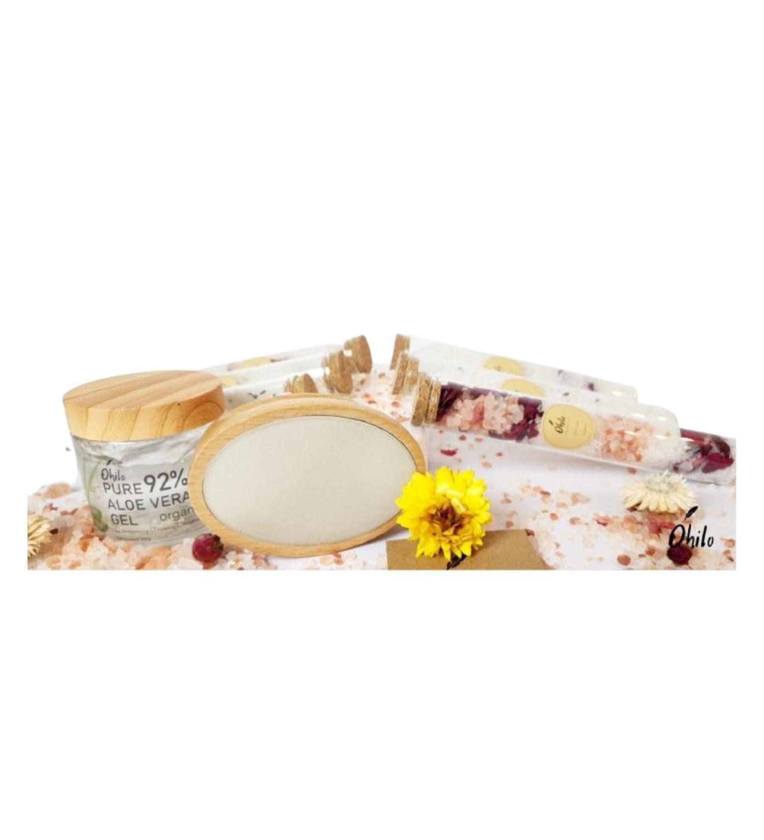  HILO Crystal Hair Remover for Men & Women | Painless Exfoliation for Back Arms & Legs with Aloe Vera & Organic Bath Salt Tubes - Buy Online on GoSupps.com