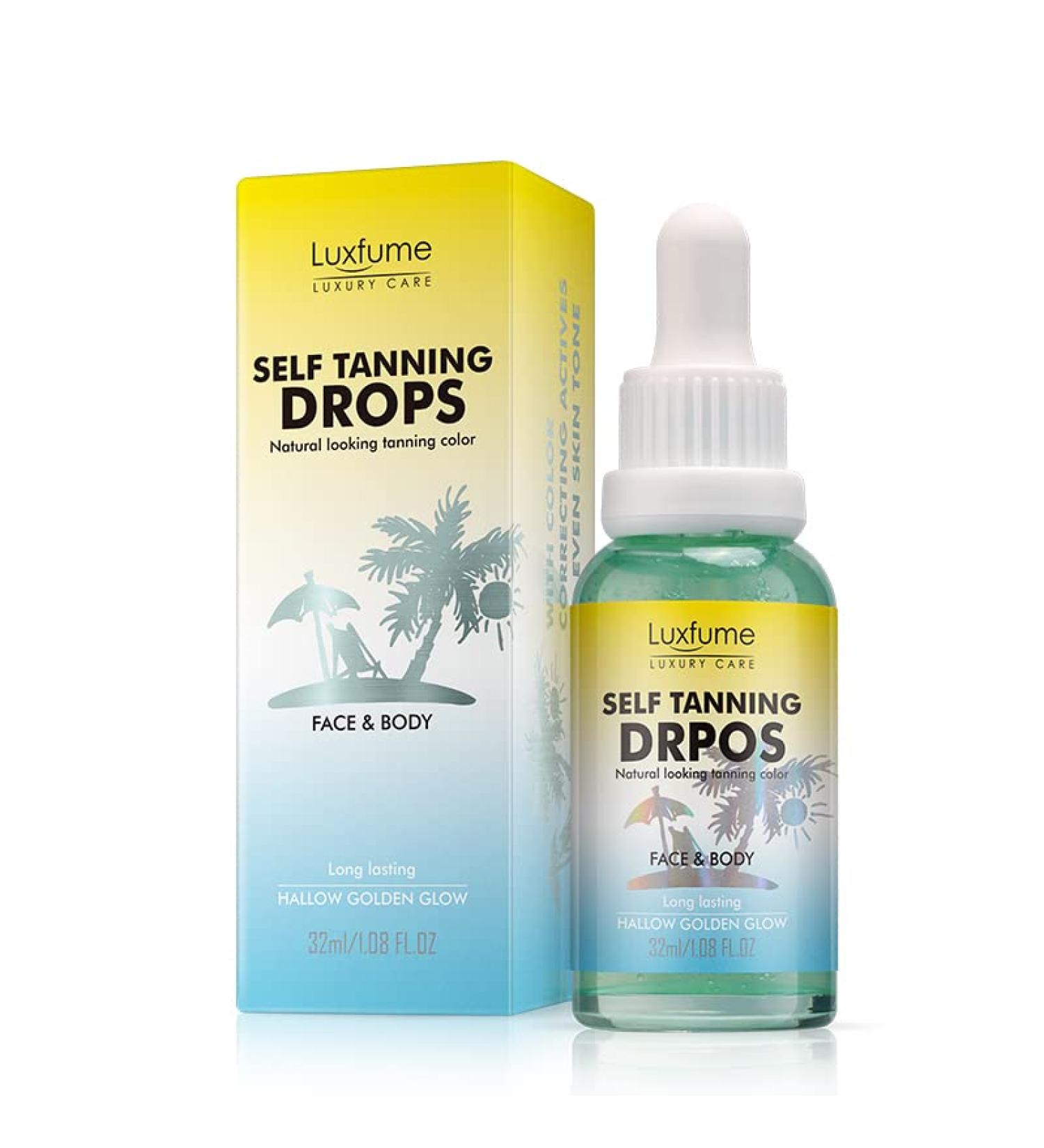 Natural Sunless Tanning Drops for Perfect Golden Glow - 1.08 fl oz (32ml) - Buy Online on GoSupps.com