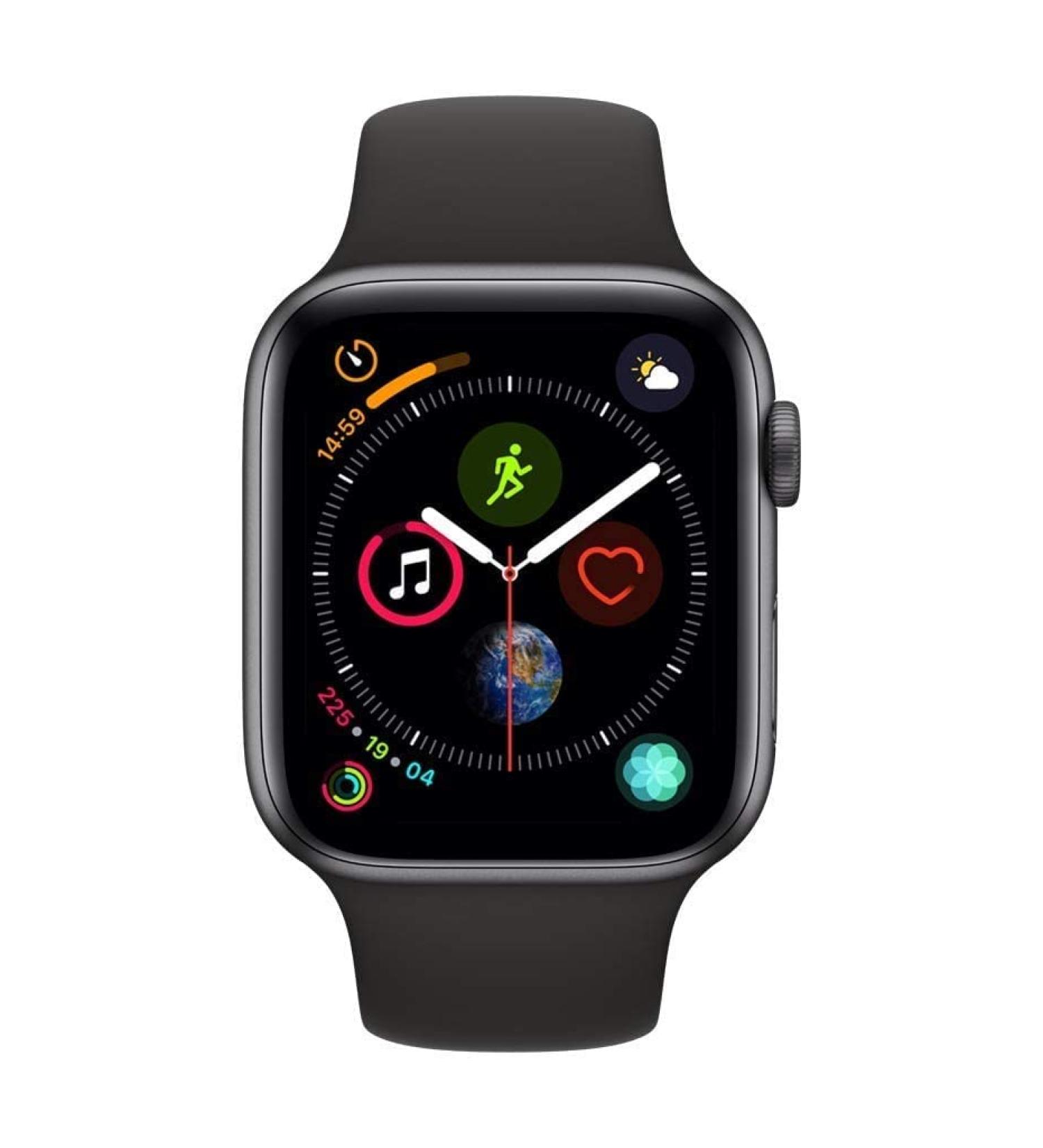 Apple Watch Series 4 (GPS 44mm) Space Gray Aluminum Case with Black Sport Band (Renewed) - Buy Online on GoSupps.com