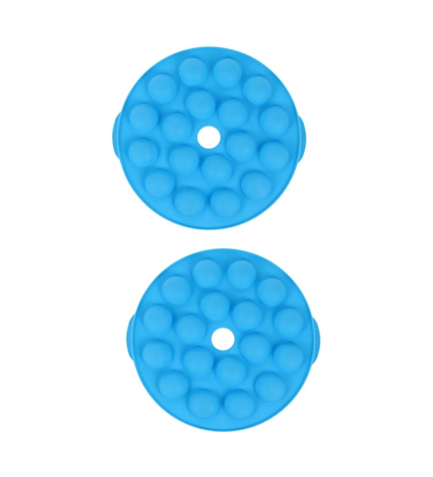 MAGICLULU 2 Pcs 18 Lollipop Mold Cake Trays Silicone Candy Molds 18-Hole Silicone Lollipop Cake Mold Silicone Mould Soap Molds Silicone Molds Cake Maker Baking Supplies Silica Gel Round Bluex2pcs 25X25X4cmx2pcs - Buy Online on GoSupps.com