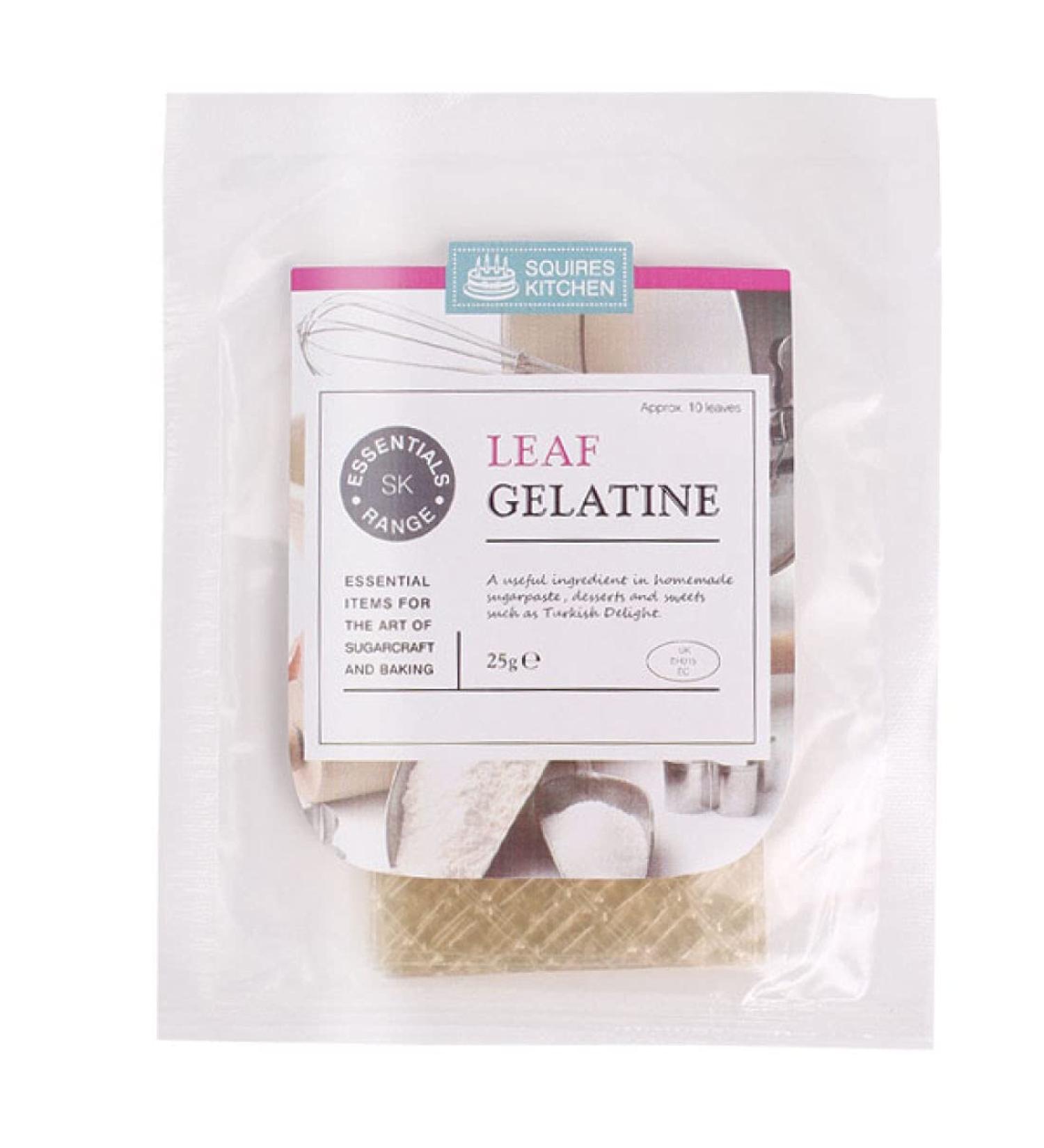 Squires Kitchen Leaf Gelatine 25g 10 leaves Baking Cake Decorating