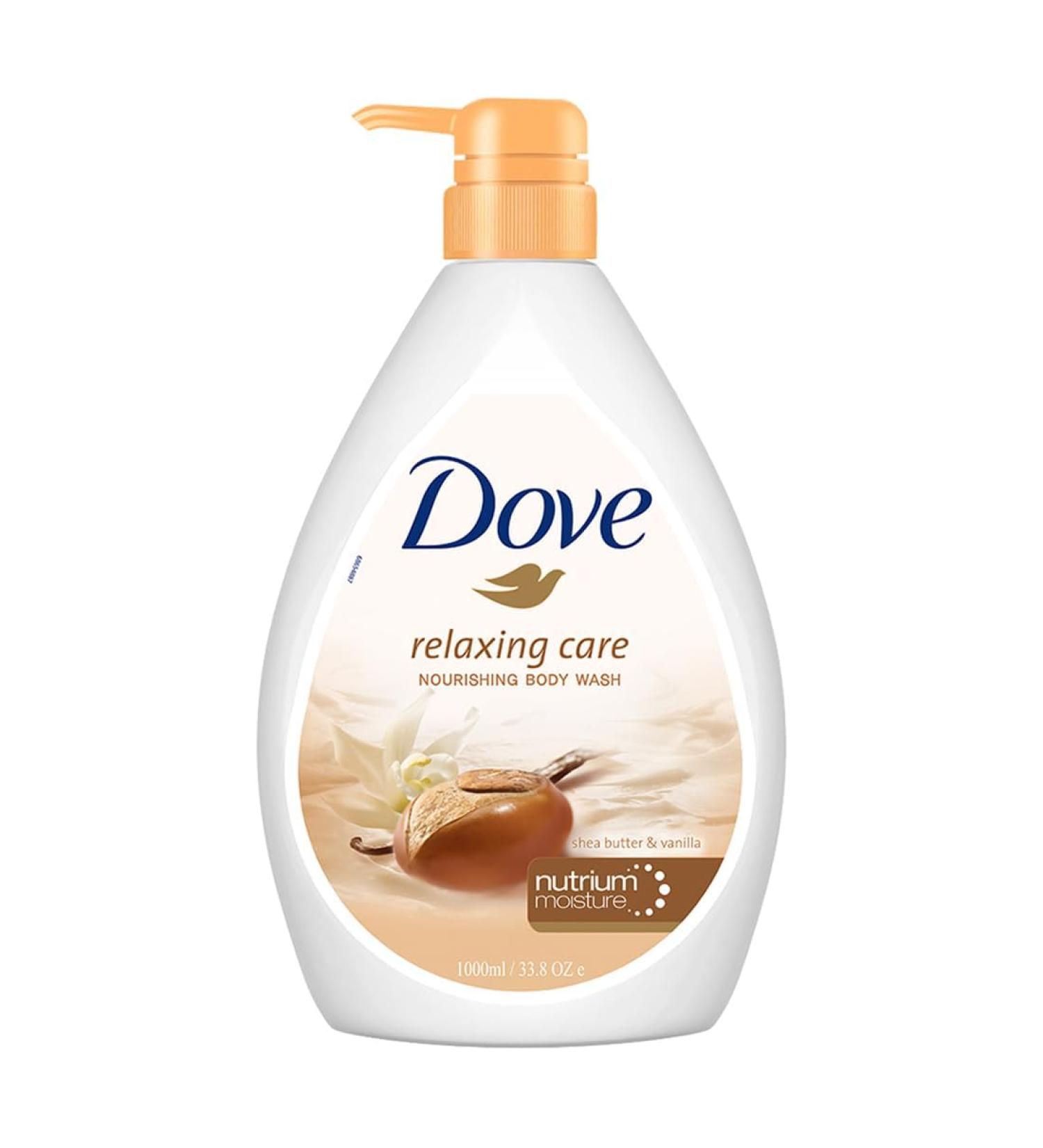 Do.ve Relaxing Shea Butter Body Wash with Vanilla - 1L Moisturizing Shower Gel Soothing & Gentle Cleanser for Smooth Skin - Naturally Derived Ingredients - Buy Online on GoSupps.com
