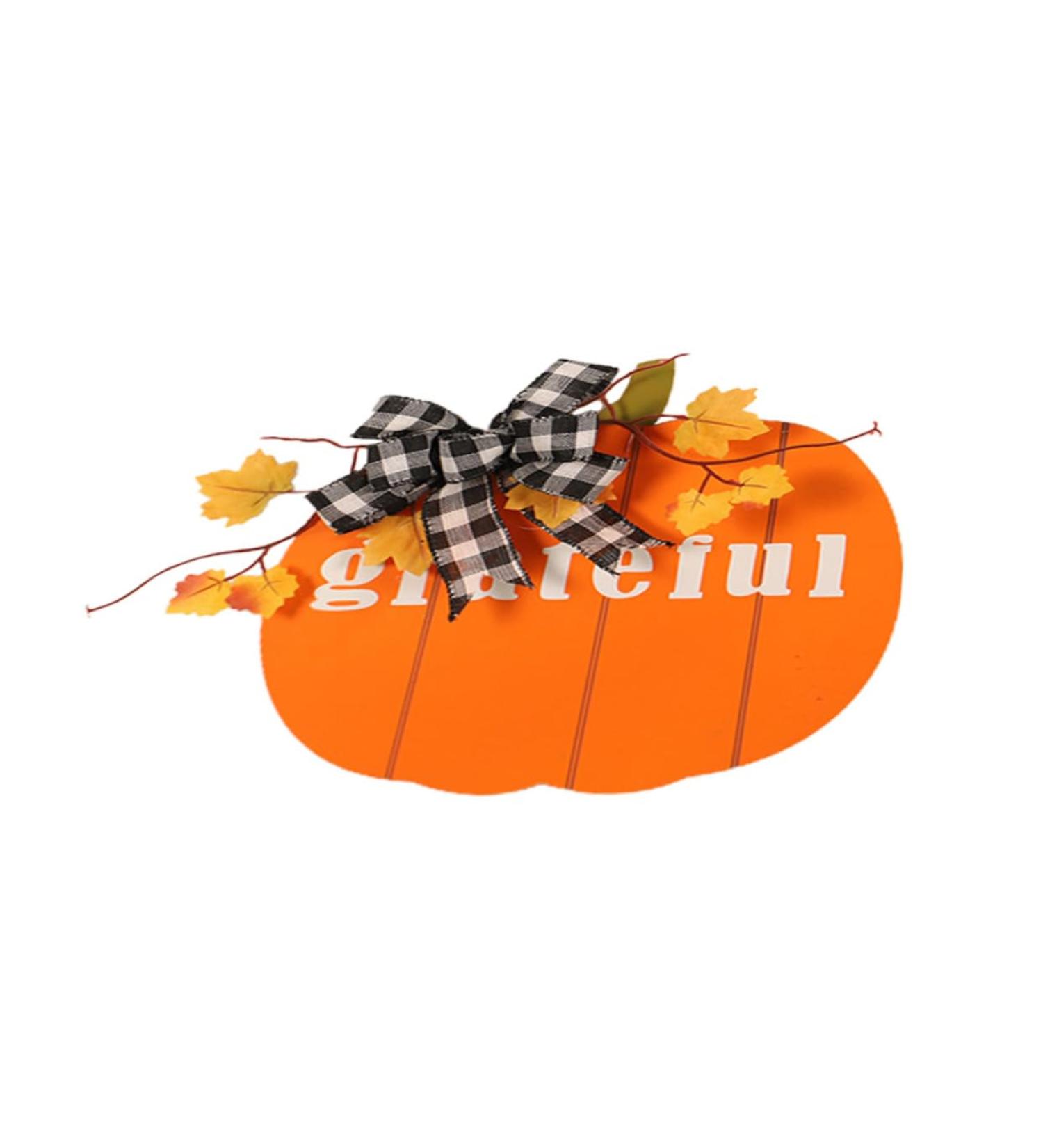 STOBAZA Leaf Pendant Pumpkin Garland Wall Craft Front Decoration Adornment Decor Wreath Door Wooden Maple - Buy Online on GoSupps.com