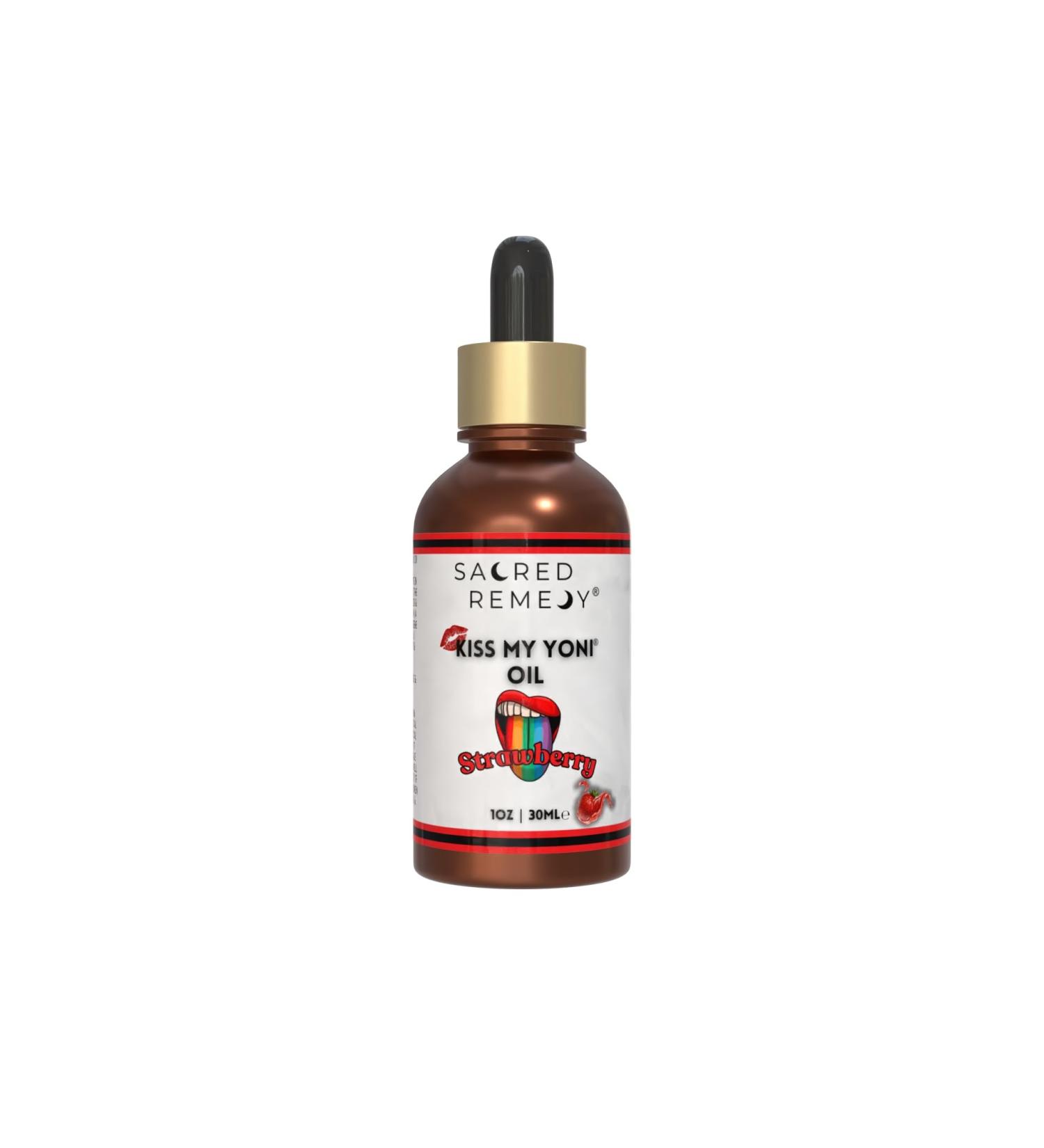 Kiss My Yoni Oil Lotion pour le corps Premium la fraise. Huile de massage non collante 30 ml. V g talien naturel biologique non toxique. - Buy Online on GoSupps.com