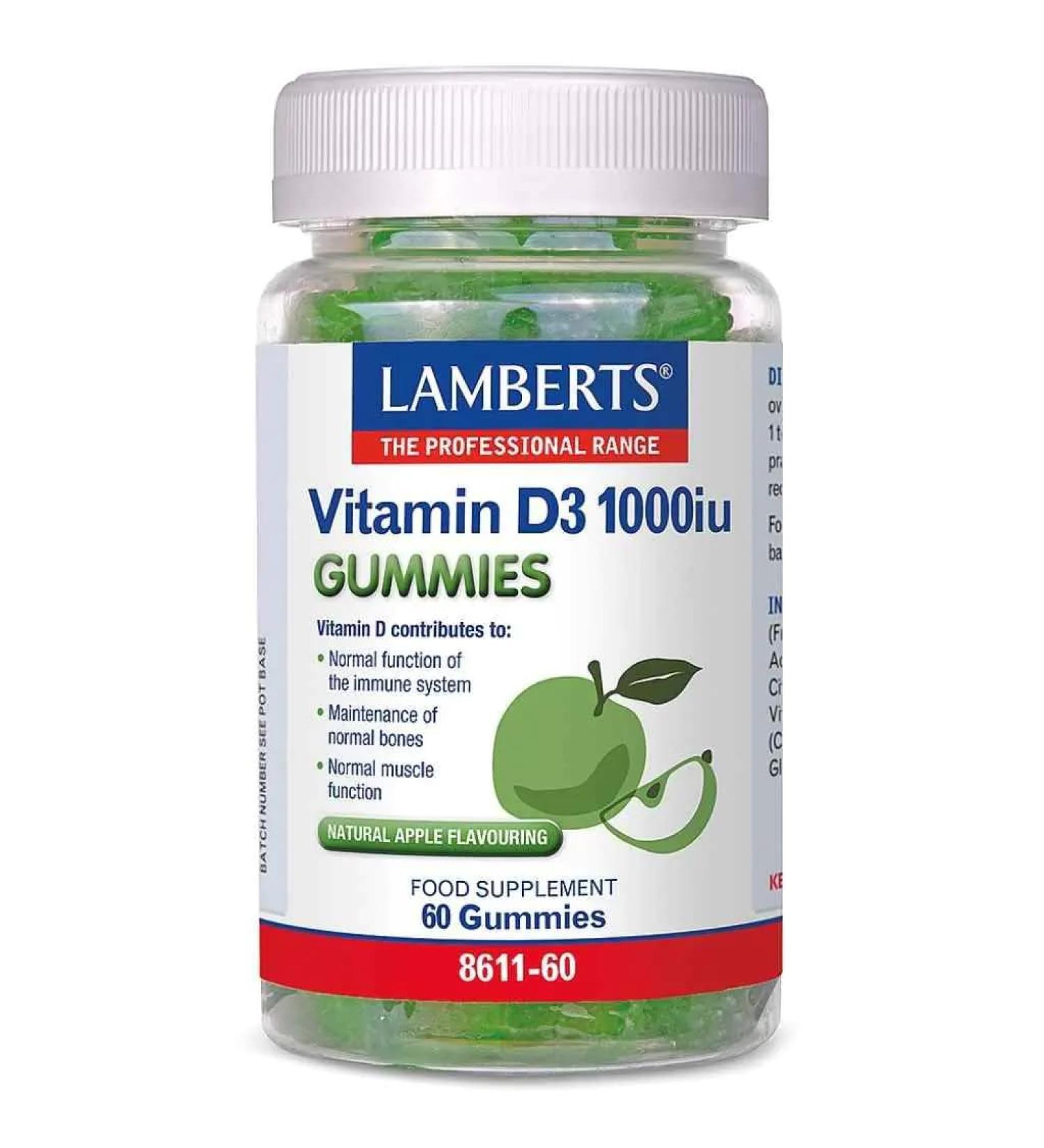  Lamberts Lamberts Vitamin D3 100IE 60 gummies - Buy Online on GoSupps.com
