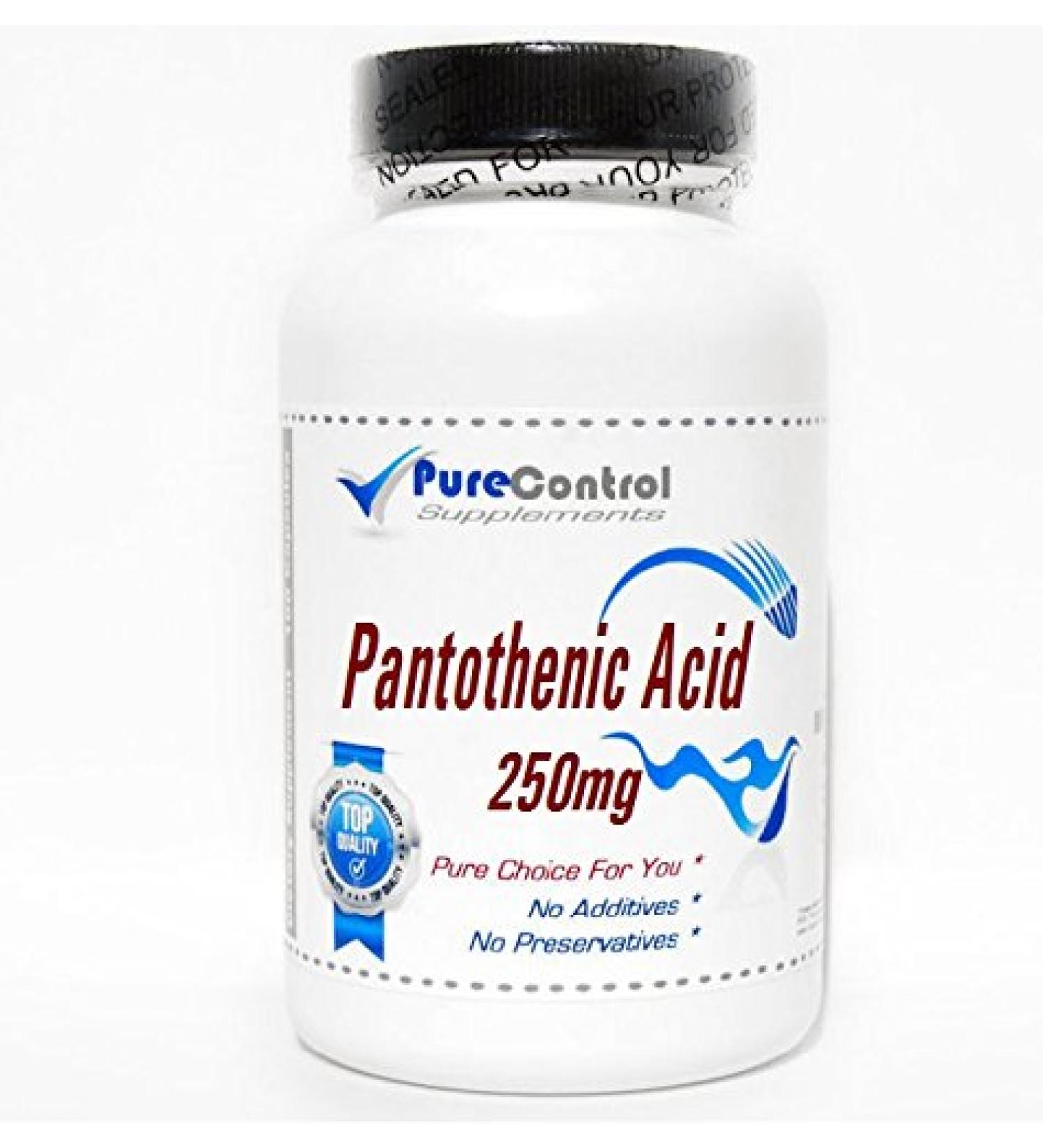 Pantothenic Acid 250mg // 100 Capsules // Pure // by PureControl Supplements