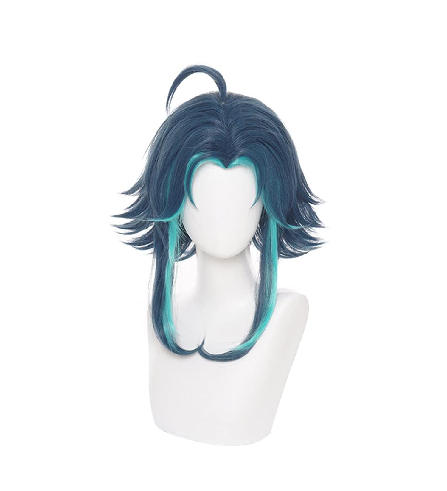 OSIAS Color Layered Xiao Genshin Impact Cosplay Wig for Men and Boys - Premium Quality - Buy Online on GoSupps.com