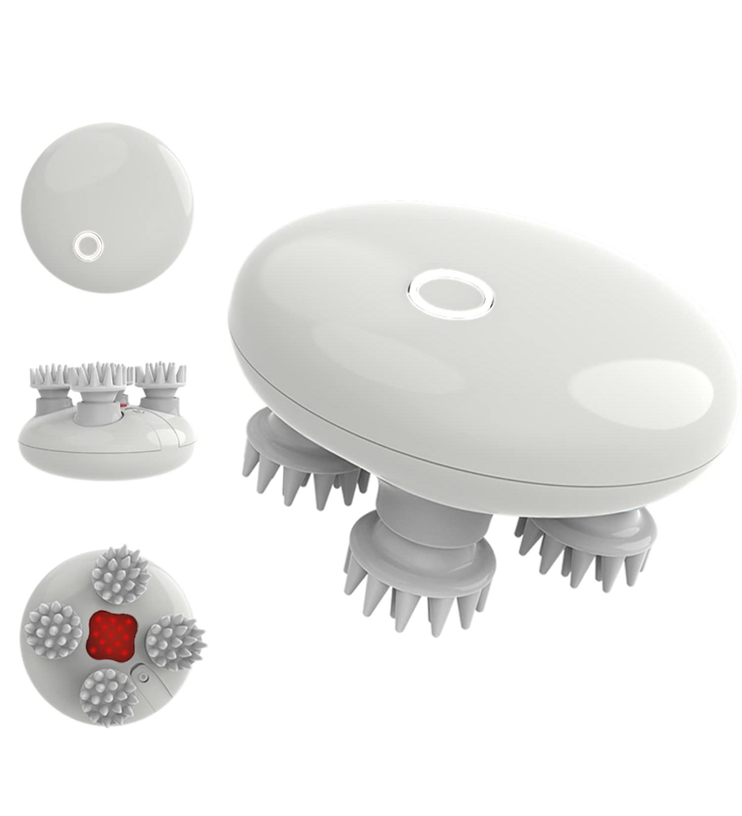 Mountrax Electric Scalp Massager with Red Light - Waterproof Handheld Head Massager for Hair Growth, Stress Relaxation, and Pet Massage - Full Body Muscle Relaxation - Buy Online on GoSupps.com