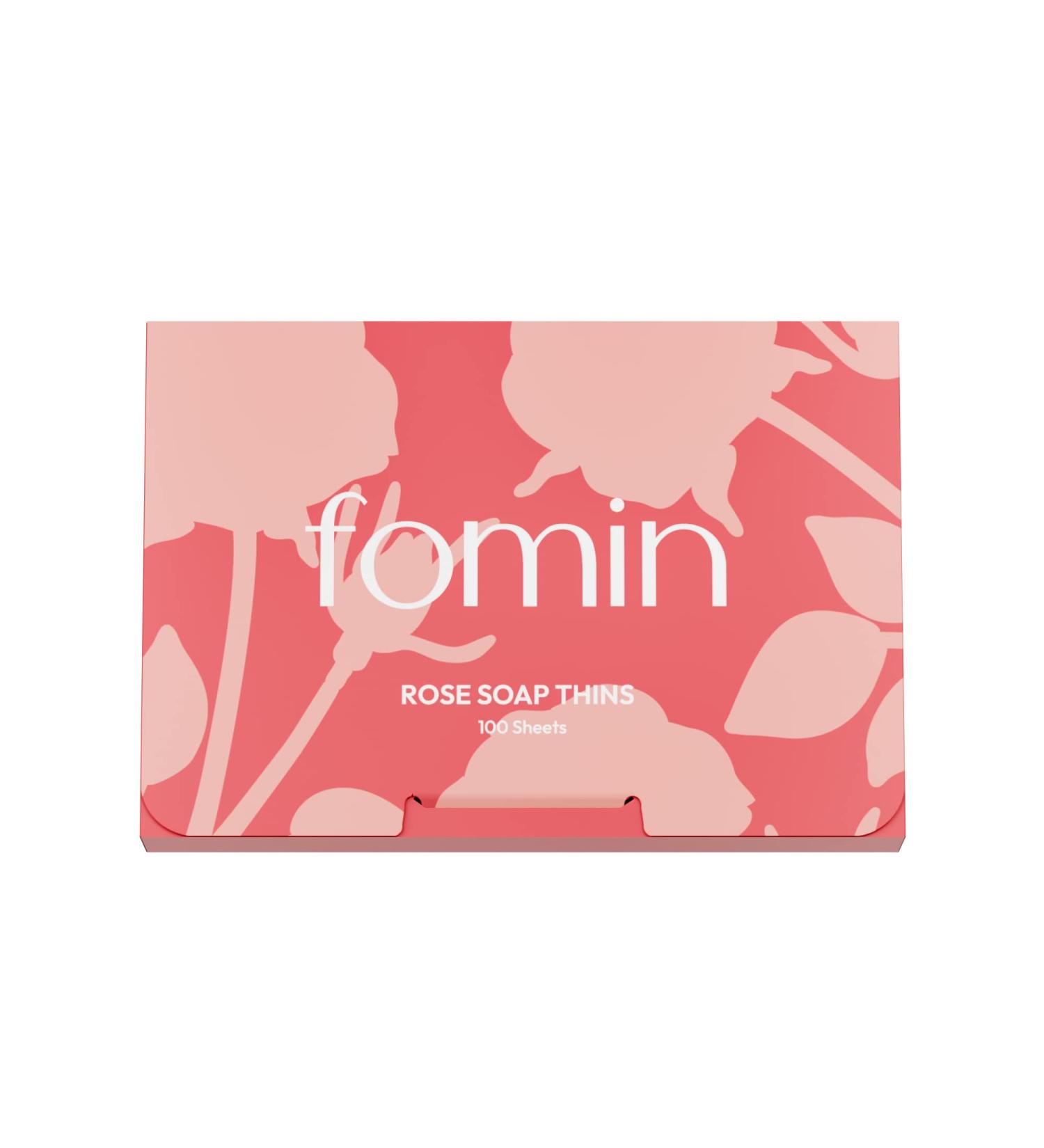 FOMIN Antibacterial Rose Paper Soap Sheets - 100 Sheets - Travel & Camping Mini Soap - Buy Online on GoSupps.com