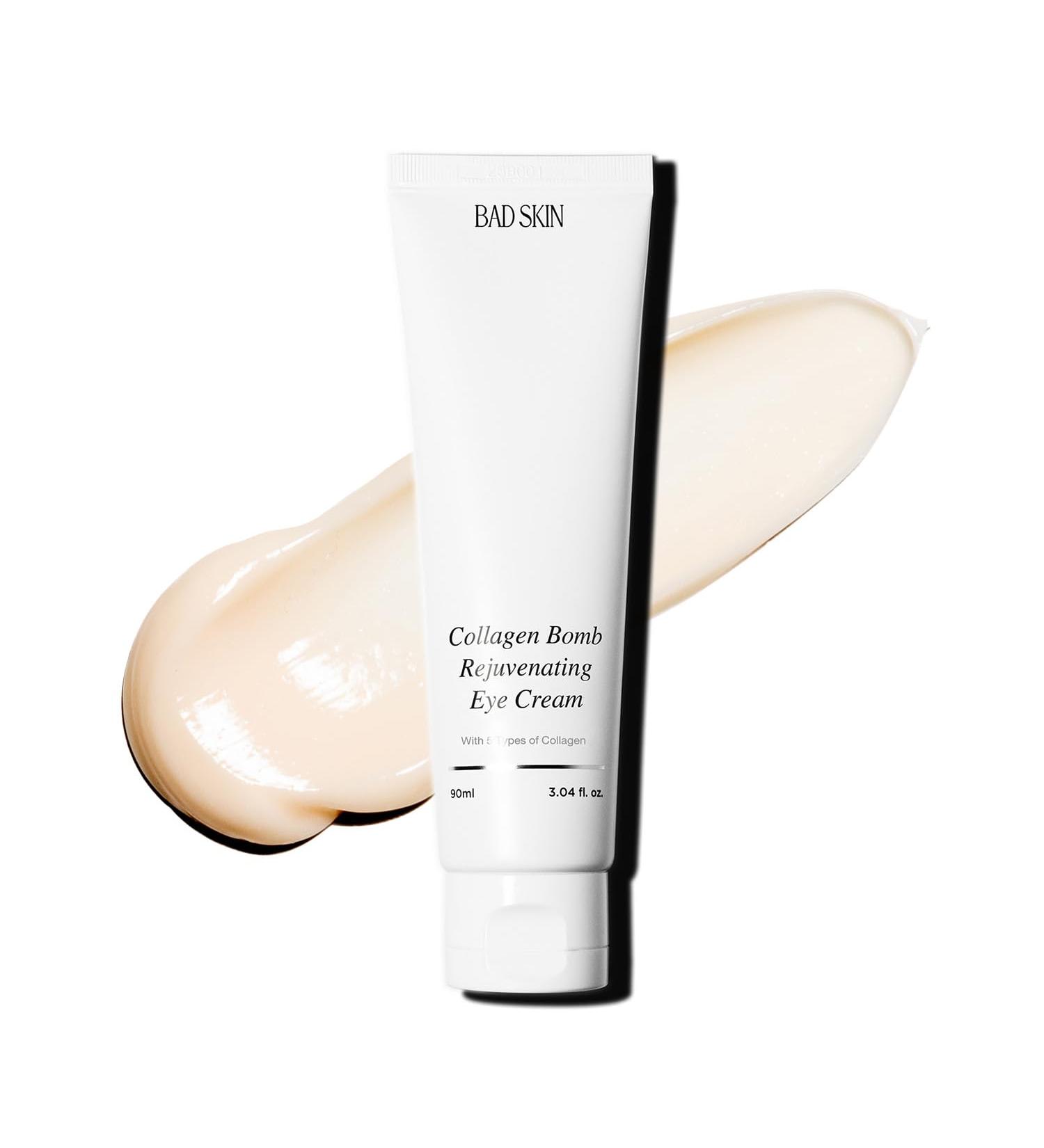 BadSkin Collagen Bomb Rejuvenating Eye Cream 90ml | 5915ppm Collagen Solution & SYN-COLL Peptides | Hydrating & Firming for Delicate Eye Area - Buy Online on GoSupps.com