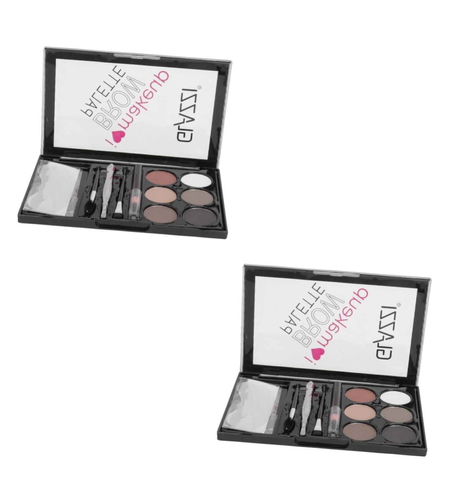 MAGICLULU 2 Sets Eyebrow Powder Set Eyebrow Brush Eye Mp Ushes Makeup Eyebrow Powder Eyebrow Stickers Lasting - Buy Online on GoSupps.com