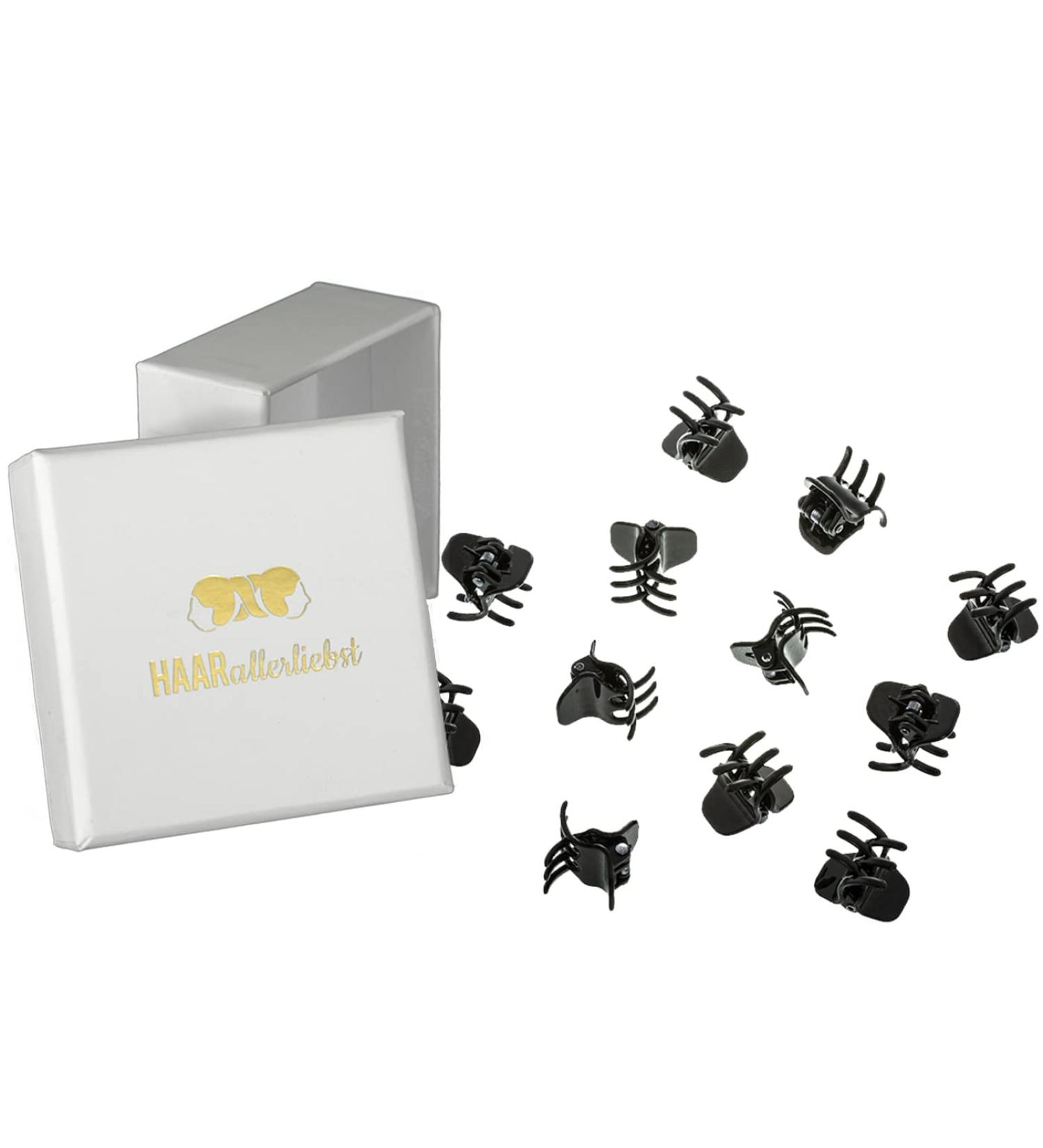 Buy HAARallerliebst Black Hair Clips (12 Pieces 2 cm) with Storage Box - Perfect for Organizing International Shipping Available - Buy Online on GoSupps.com