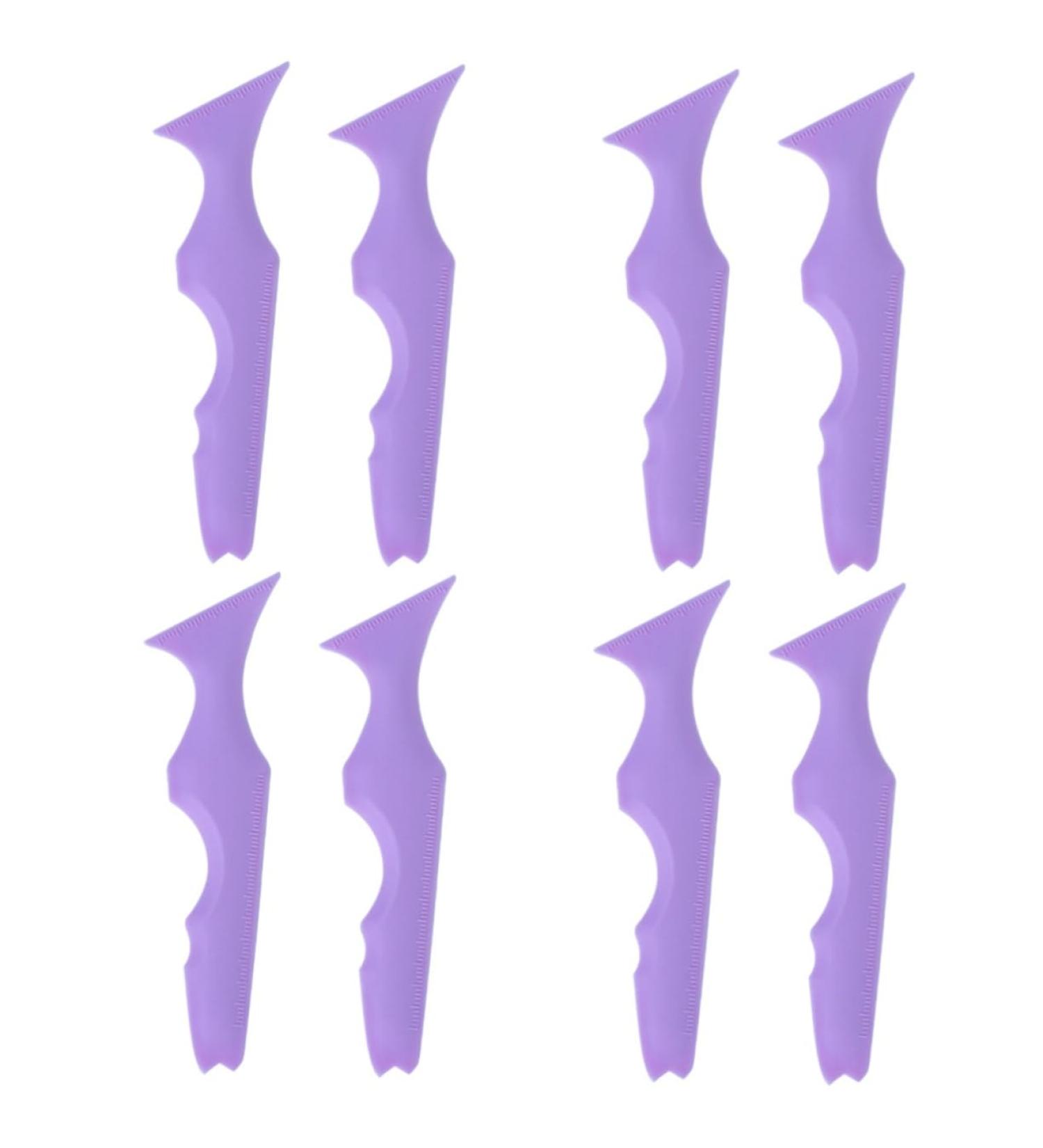 Didiseaon 8 Pcs Silicone Beauty Ruler Eyelash Spoolies Eyeliner Guide Template Eyeliner Guide Aid Blindfold - Buy Online on GoSupps.com