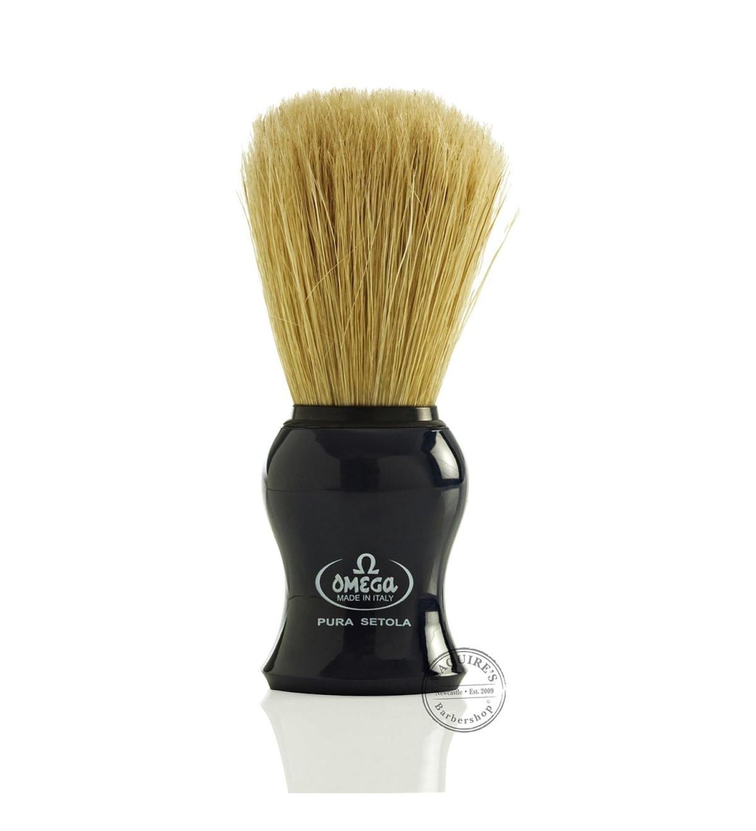 Omega 10065 Boar Bristle Shaving Brush Blue Handle