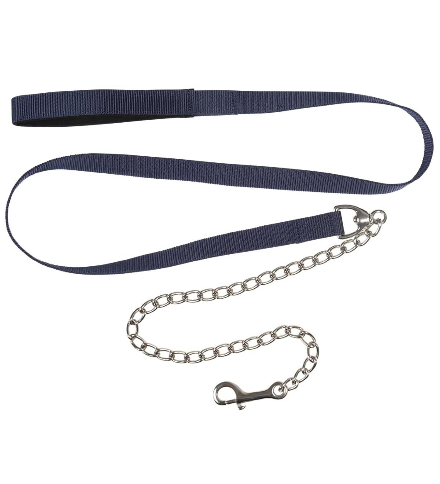 PFIFF 102990 Lead Rope with 70 cm Chain Snap Hook - 200 cm Dark Blue - Ideal for Equestrian Use - International Shipping Available - Buy Online on GoSupps.com
