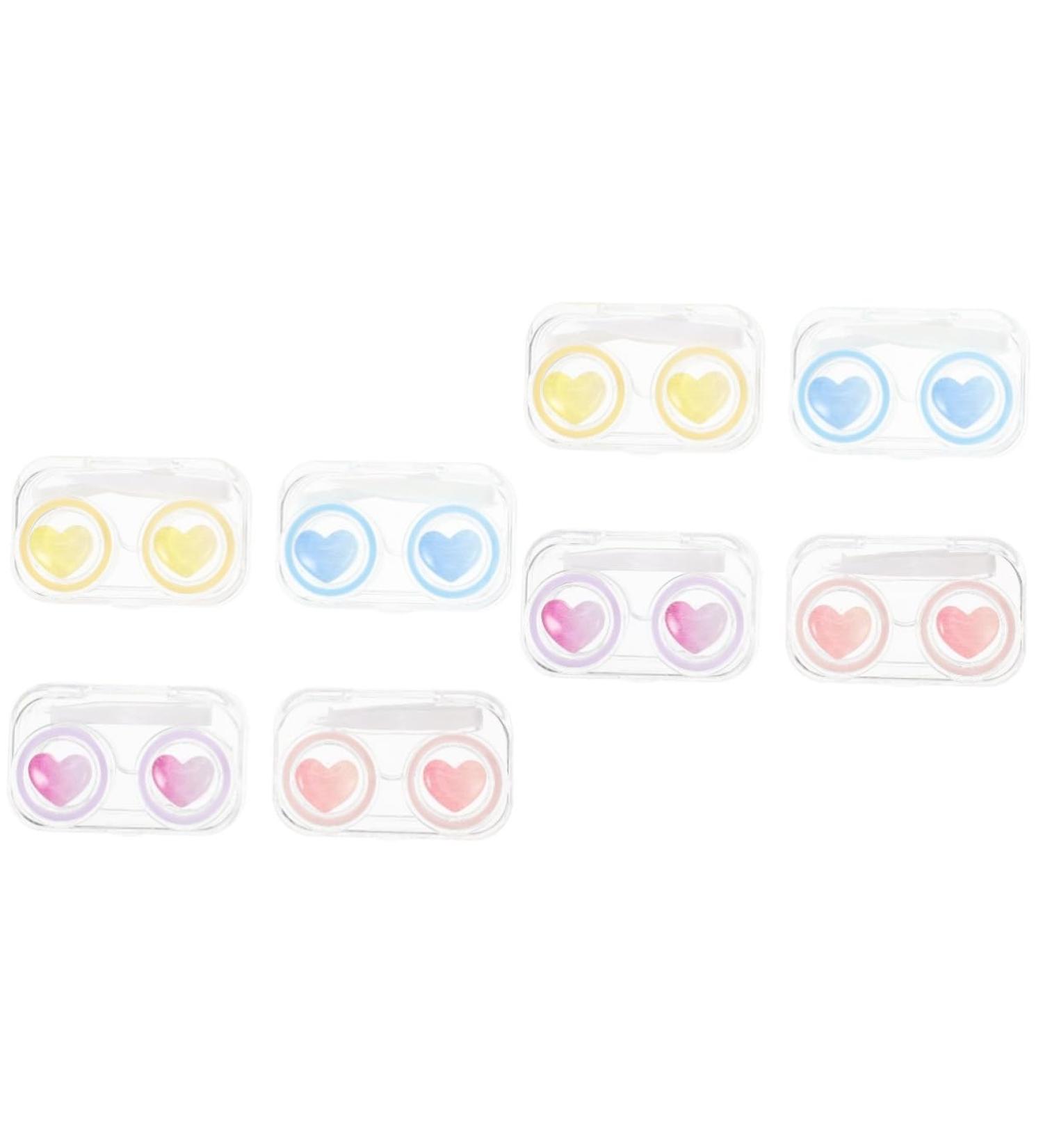 Partykindom 8-Pack Transparent Contact Lens Cases - Portable Storage Containers for Travel & Eyelid Solution - Buy Online on GoSupps.com