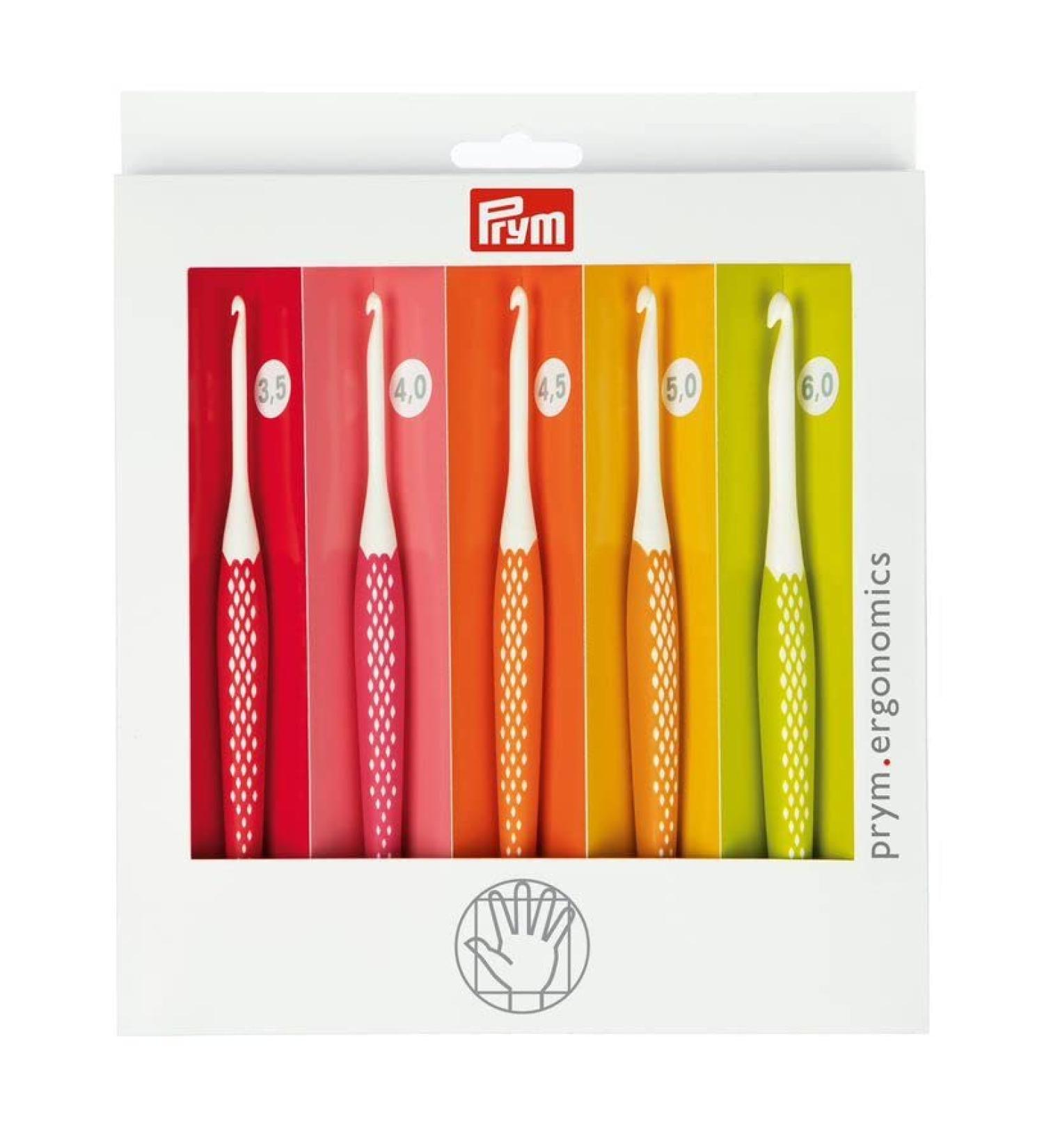 Prym Ergonomic Crochet Hook Set (3.50-6.00 mm) - Multi, One Size - Buy Online on GoSupps.com