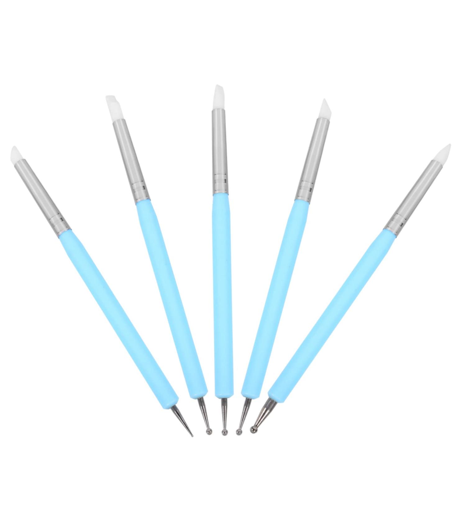 minkissy 1 Set Nail Pen Nail Art Needle Pen Nail Point Drill Pen Dotting Tools Nail Art Wax Pencil for Nails Pro Tools Acrylic Nail Tools Manicure Pen Supplies Silicone Draw a Line Stylus 15x1x1cm Blue - Buy Online on GoSupps.com