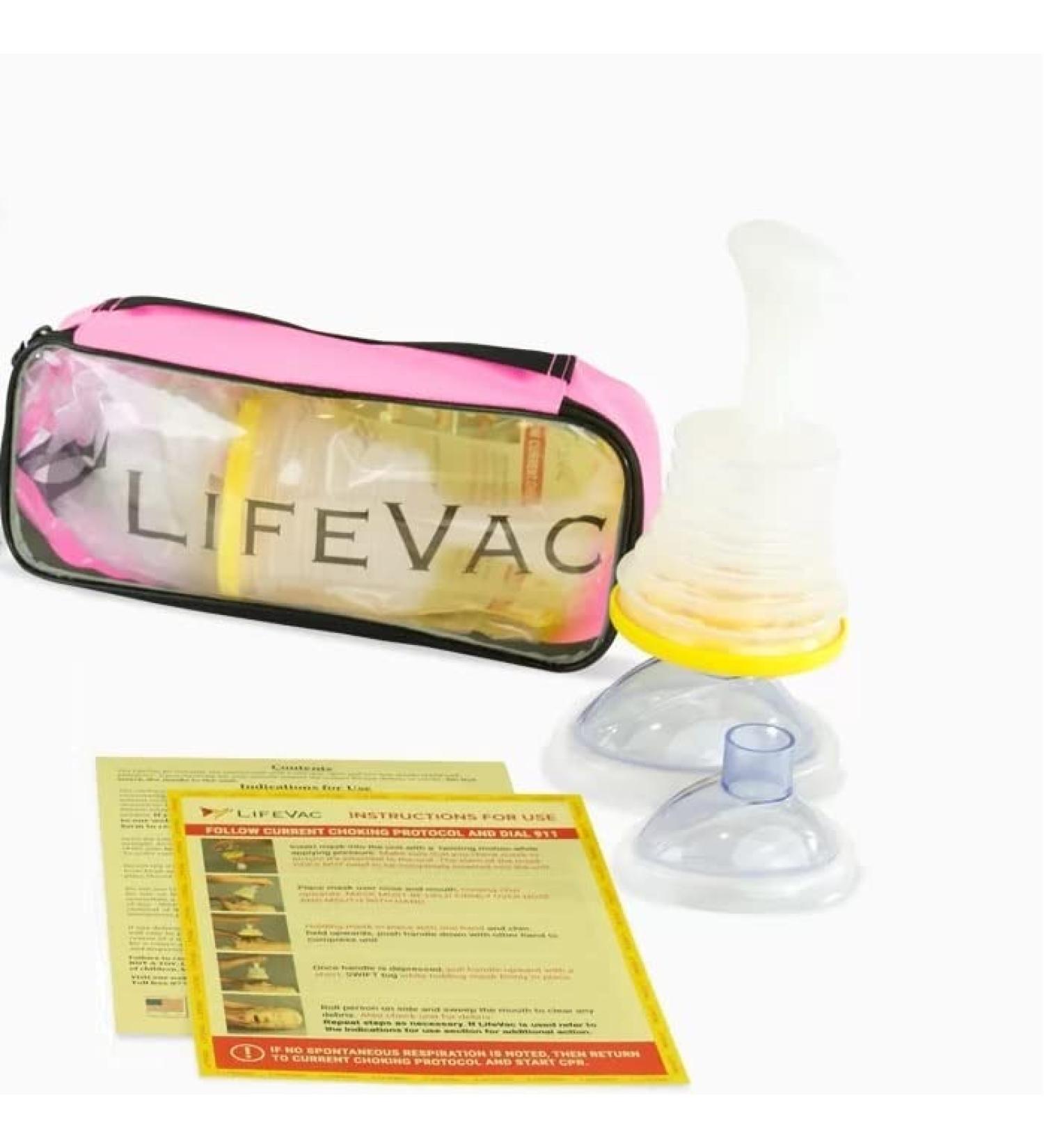 LifeVac Pink Travel Kit - Portable Choking Rescue Device for Kids and Adults - Buy Online on GoSupps.com