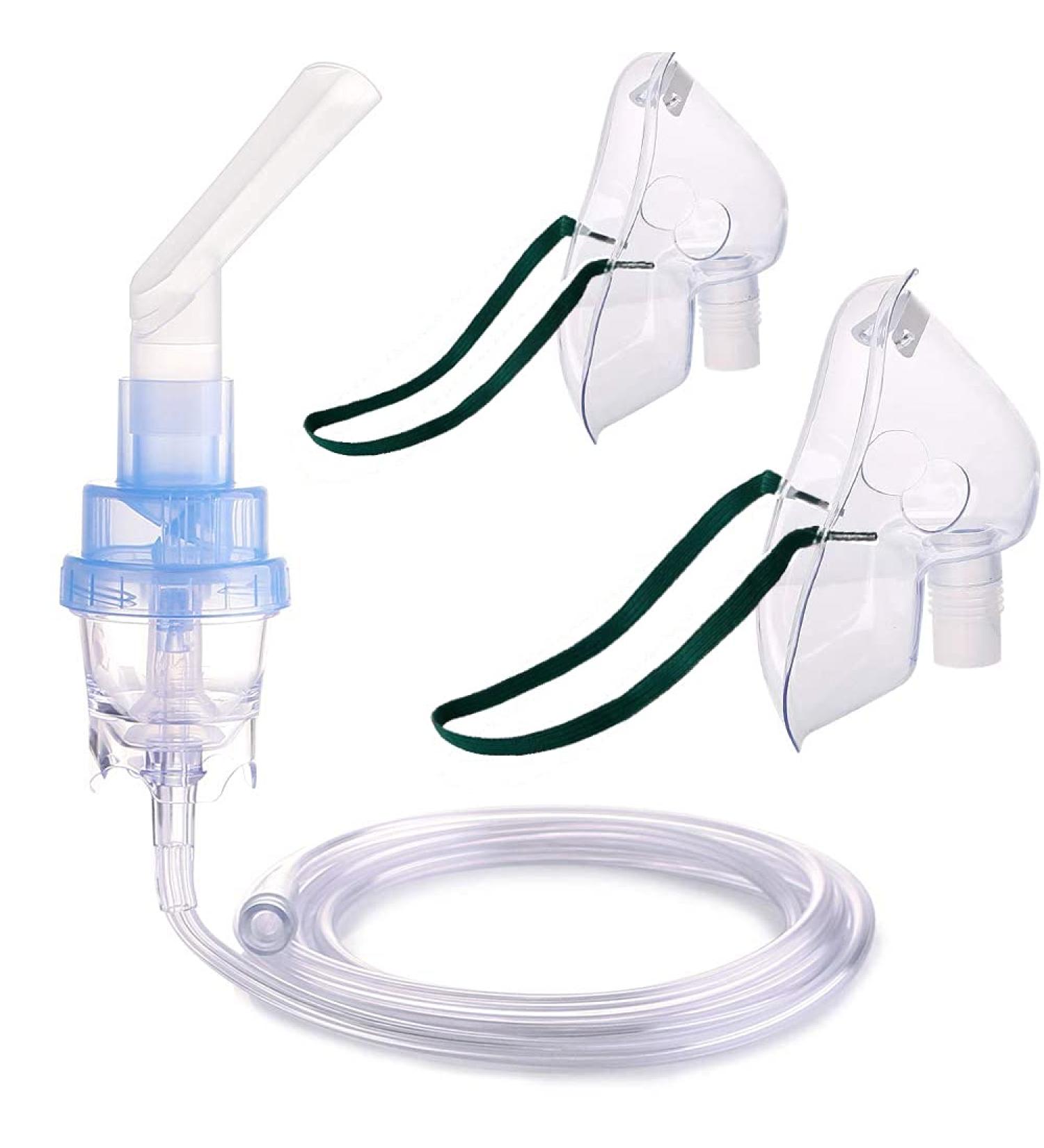 Dioo Clear Mist Accessories - Full Set Replacement Parts Kit 2 Adult Masks 2 Kid Masks 2 Mouthpieces 2 Cups 2 Tubes Suitable for Home and Travel Use