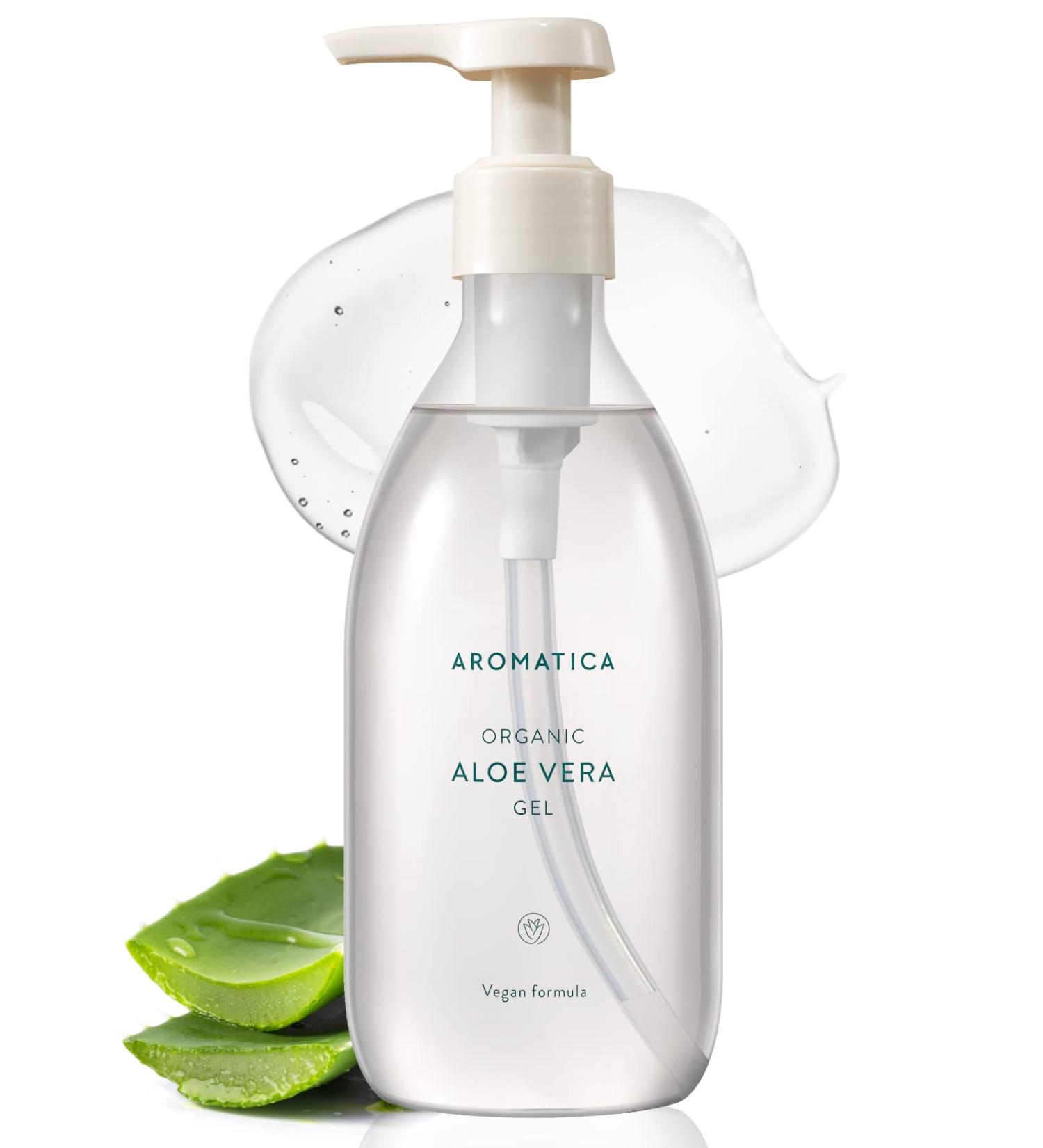 AROMATICA Organic Aloe Vera Gel 10.14oz - Soothing, Cooling, Moisturizing - Vegan & EWG Verified - Buy Online on GoSupps.com