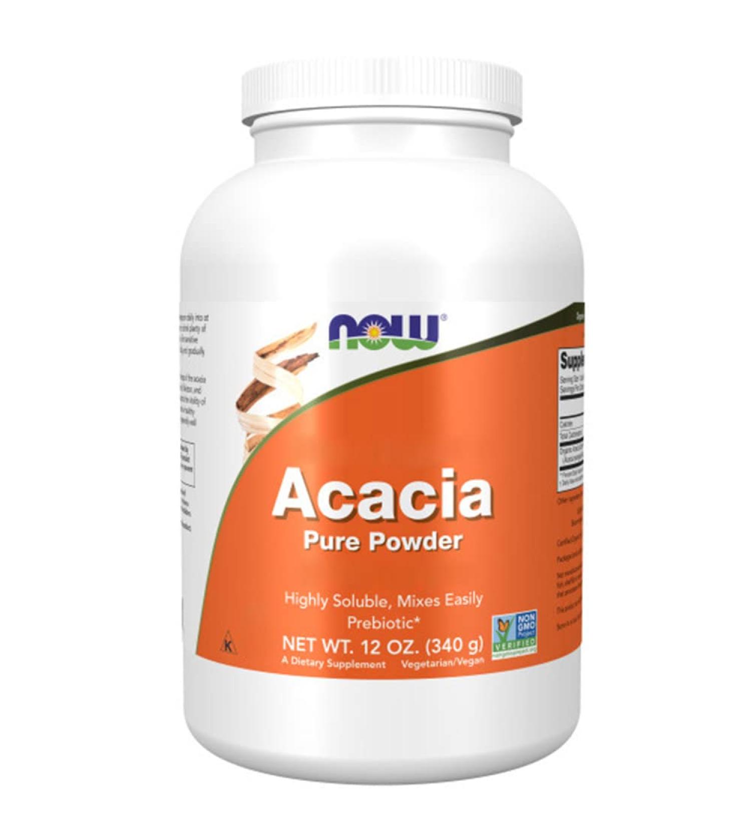 Now Foods Acacia Fiber (Acacia Fiber) Natural Fiber 240g Vegan Powder Lab Tested Soy Free Gluten Free Vegetarian Non-GMO - Buy Online on GoSupps.com