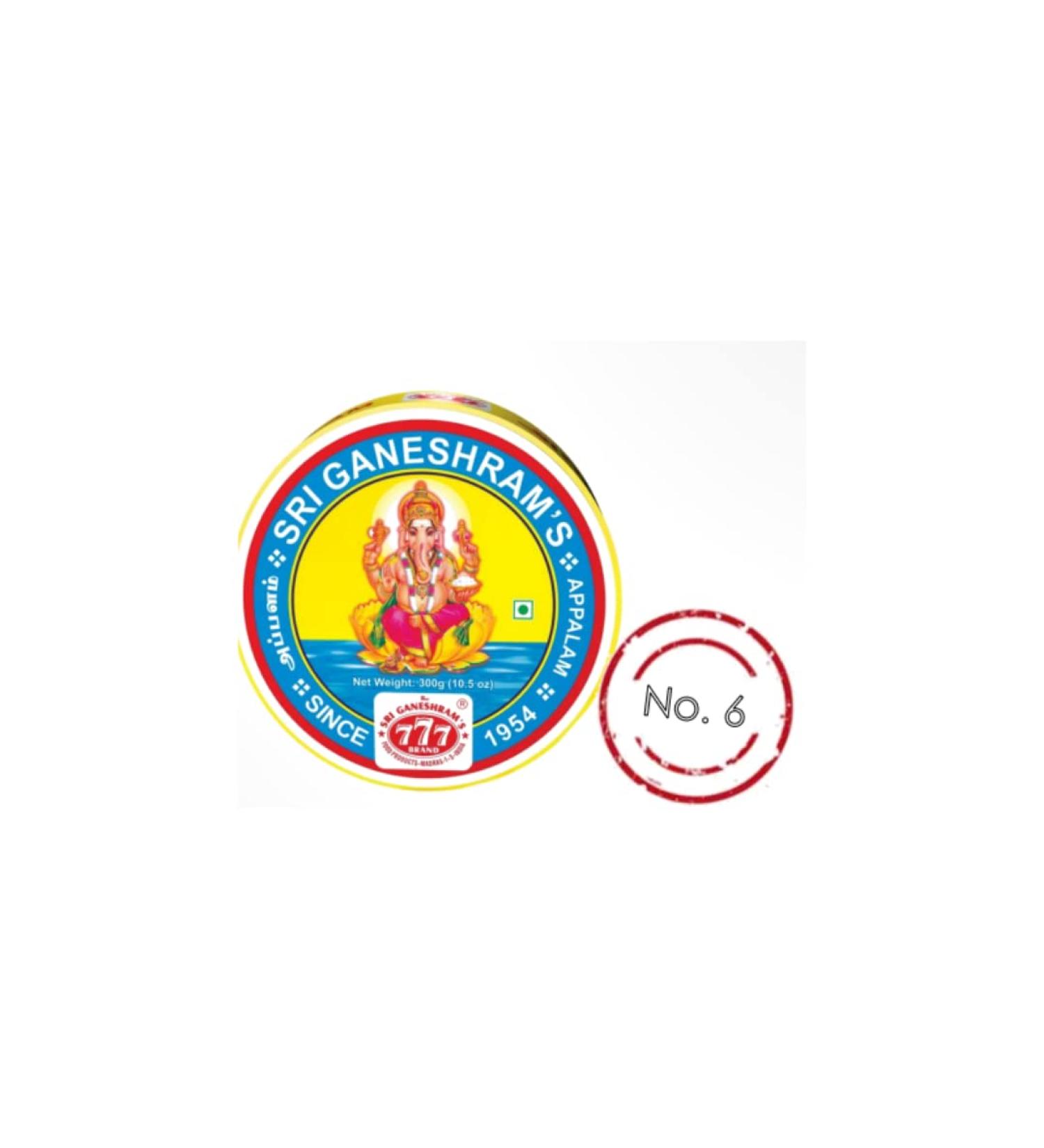 777 Appalam - Dia 3" No:6-100gr x 30 pack